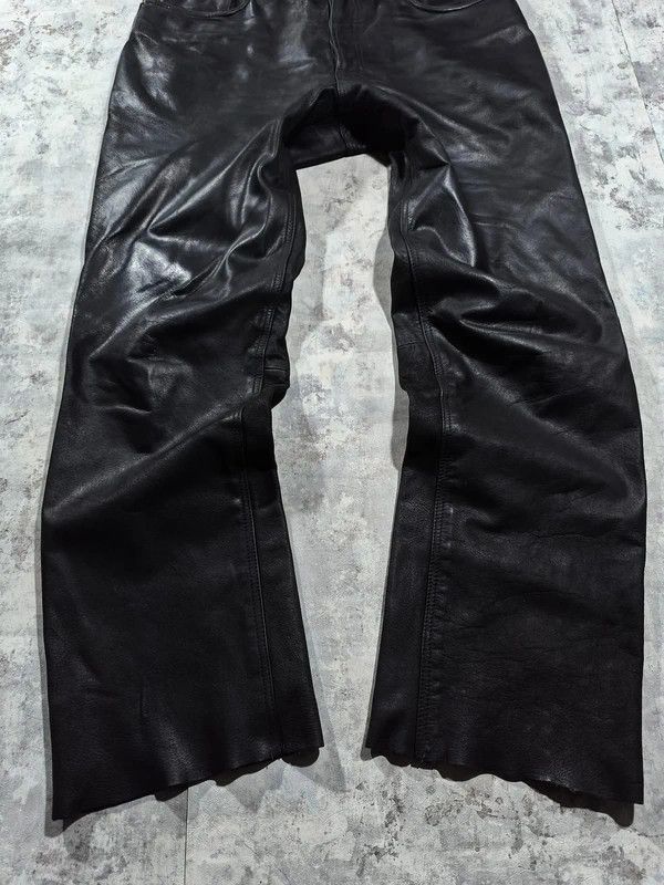Leather Vtg Moto Biker Rockstar Opium Real Leather Pants Size US 35 - 6 Thumbnail