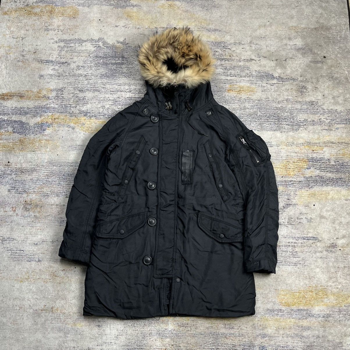GOA GOA military n3-b raccoon fur parka jacket vkei style Size US M / EU 48-50 / 2 - 4 Thumbnail