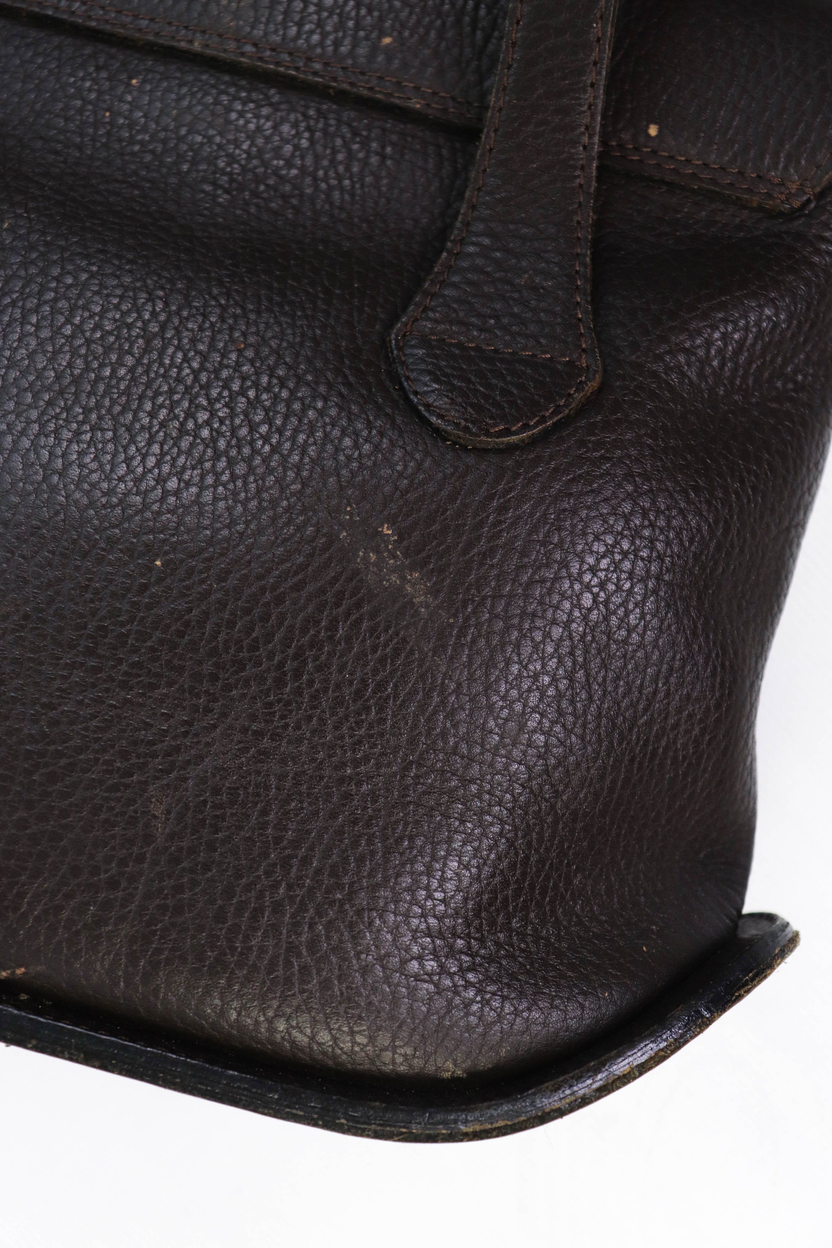 Delvaux Delvaux Brown Grained Leather Handmade Artisan Shoulder Bag Size ONE SIZE - 10 Thumbnail