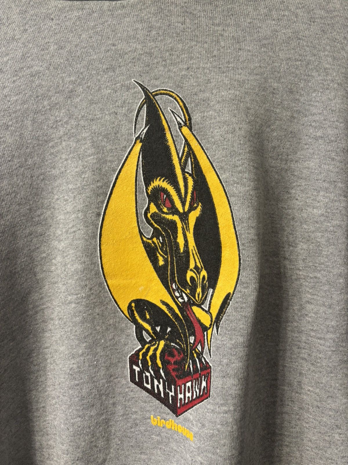 Vintage Super Rare Vintage Birdhouse Tony Hawk Grey hoodie 90s Size US XL / EU 56 / 4 - 5 Thumbnail