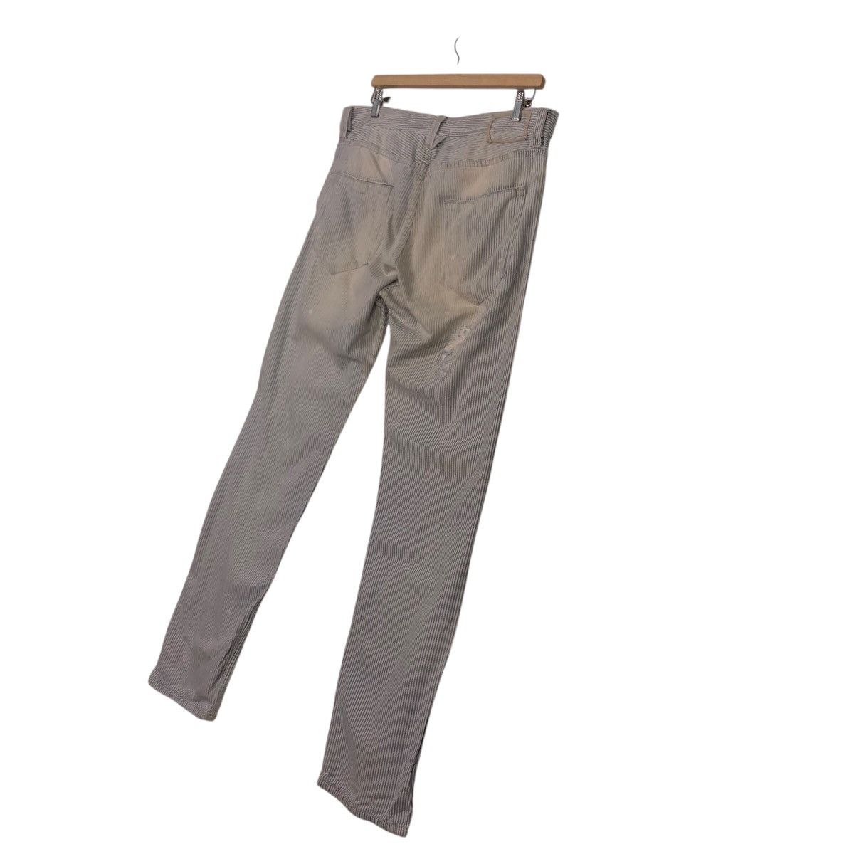 Diesel Black Gold Diesel Black Gold Vintage-Worn Railroad Stripe Denim Size 34" / US 12 / IT 48 - 13 Thumbnail
