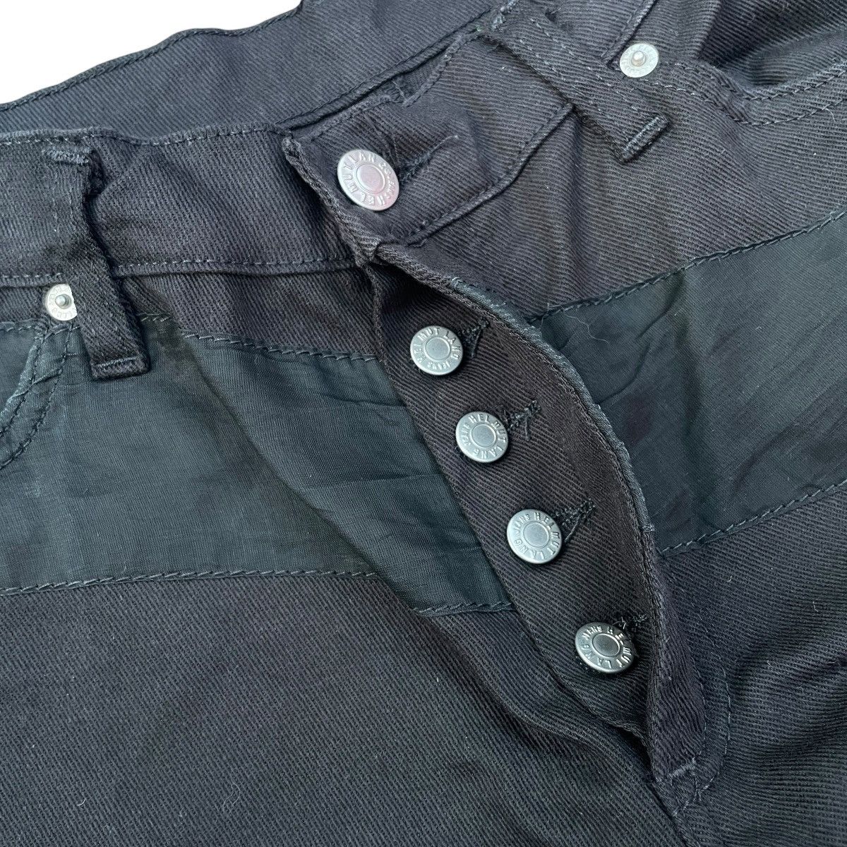 Helmut Lang ARCHIVE Helmut Lang A/W97 Mesh Striped Holster Denim Jeans Size US 28 / EU 44 - 13 Thumbnail