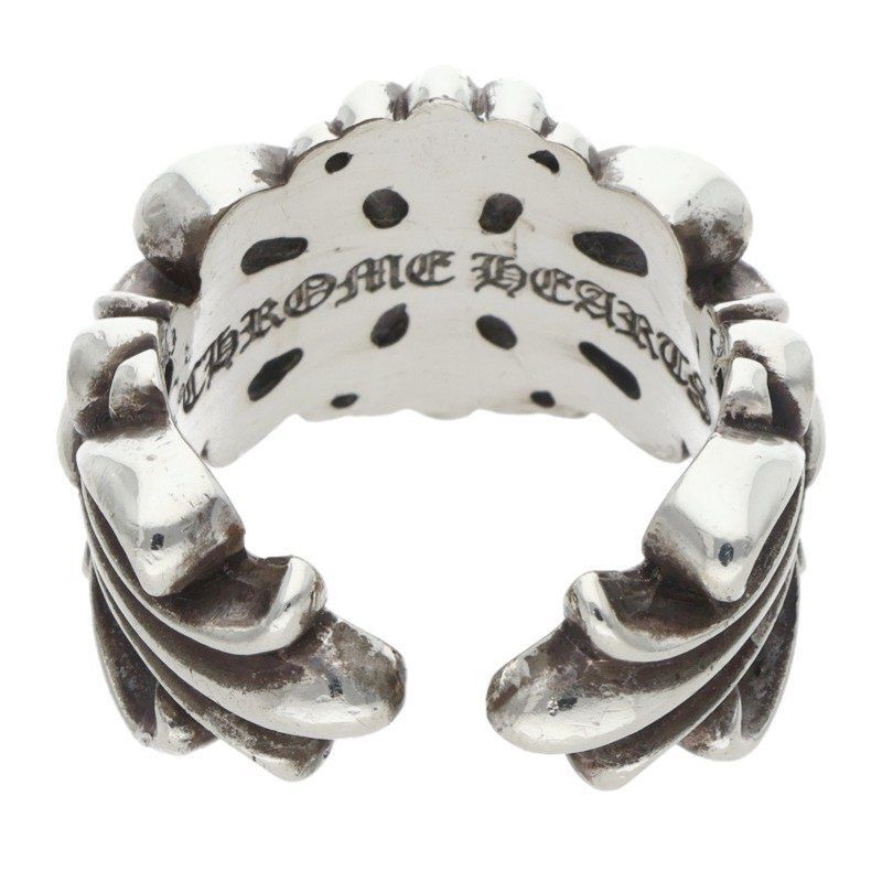 Chrome Hearts Chrome Hearts Double Floral Cross Silver Ring Size ONE SIZE - 2 Thumbnail