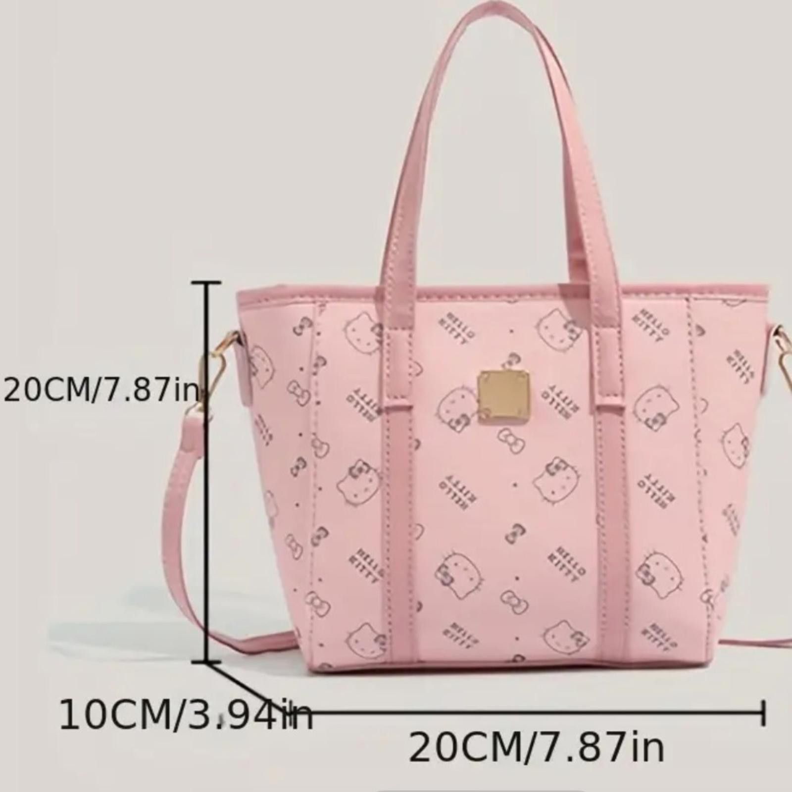 Designer Pink Hello Kitty Mini Tote Bag with Crossbody Strap NWT Size ONE SIZE - 5 Thumbnail