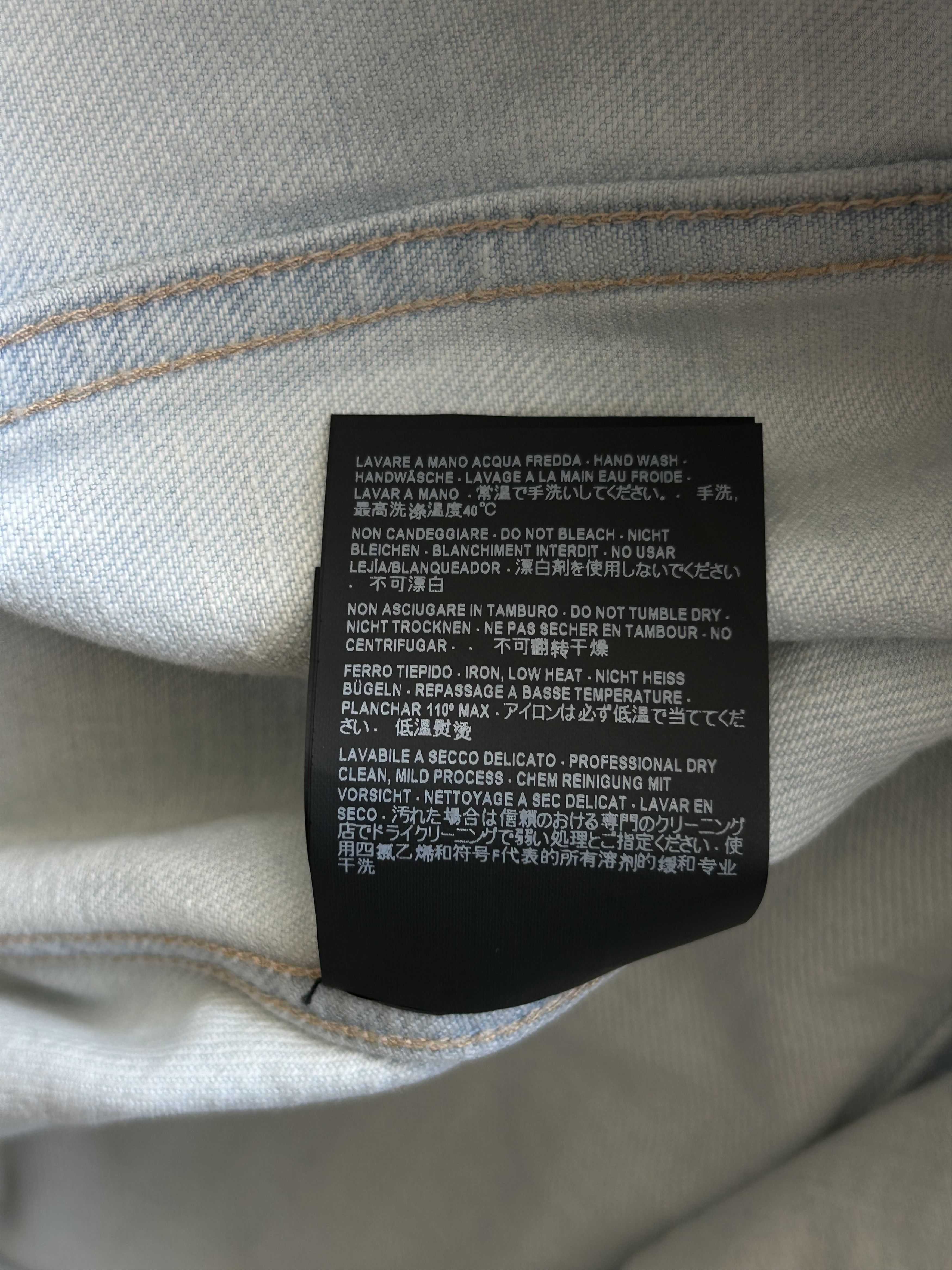 Balenciaga Balenciaga Blue Embossed Logo Women's Denim Jacket Size L / US 10 / IT 46 - 7 Thumbnail