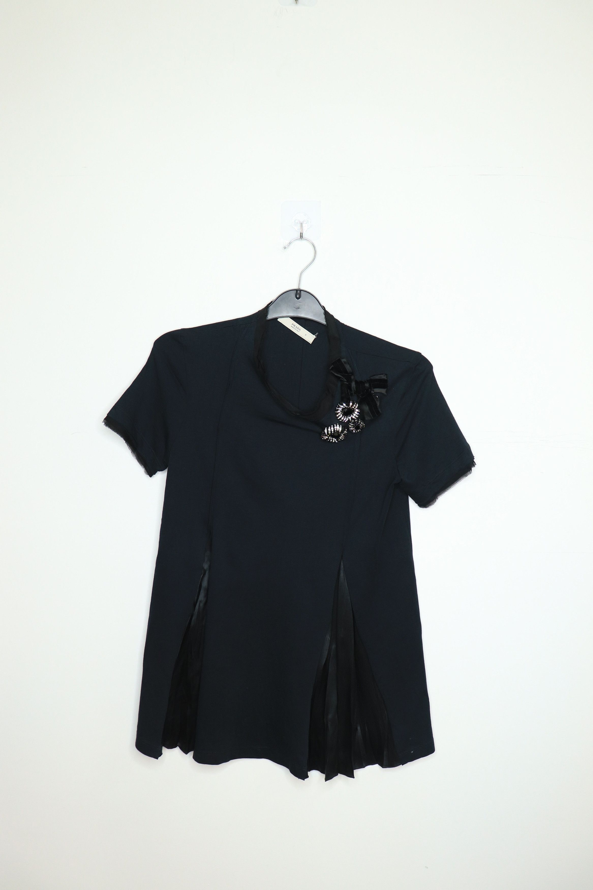 Prada Deep navy embellished blouse - S Size S / US 4 / IT 40 - 1 Thumbnail
