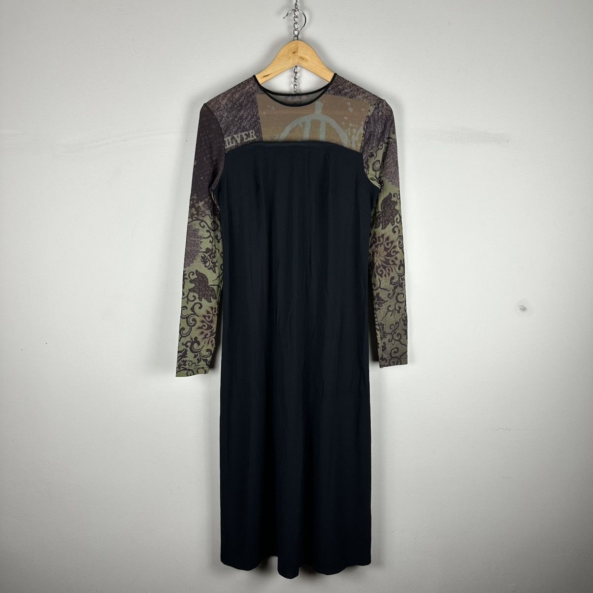 Cop Copine Vintage Crazy Cop Copine Abstract Maxi Dress Mesh Sleeves Size S / US 4 / IT 40 - 5 Thumbnail