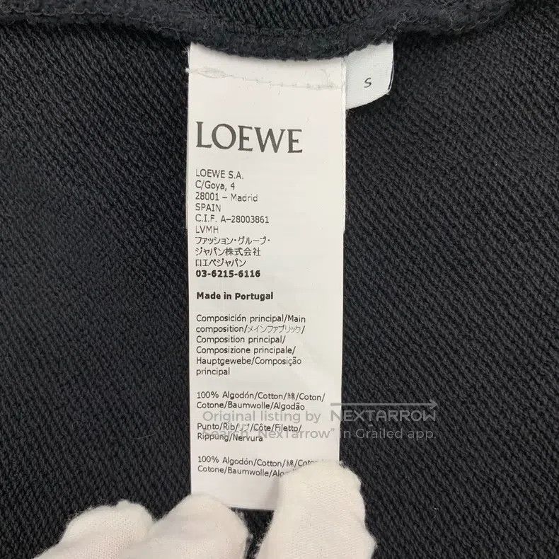 Loewe Loewe Black Logo Leather Branding Hooded Drawstring Long S Size US S / EU 44-46 / 1 - 7 Thumbnail