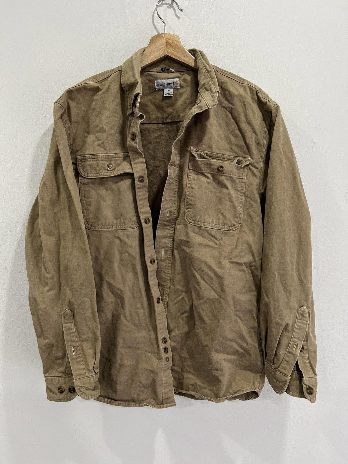 Vintage Vintage Carhartt Brown Button Up Shirt M Size US M / EU 48-50 / 2 - 1 Thumbnail
