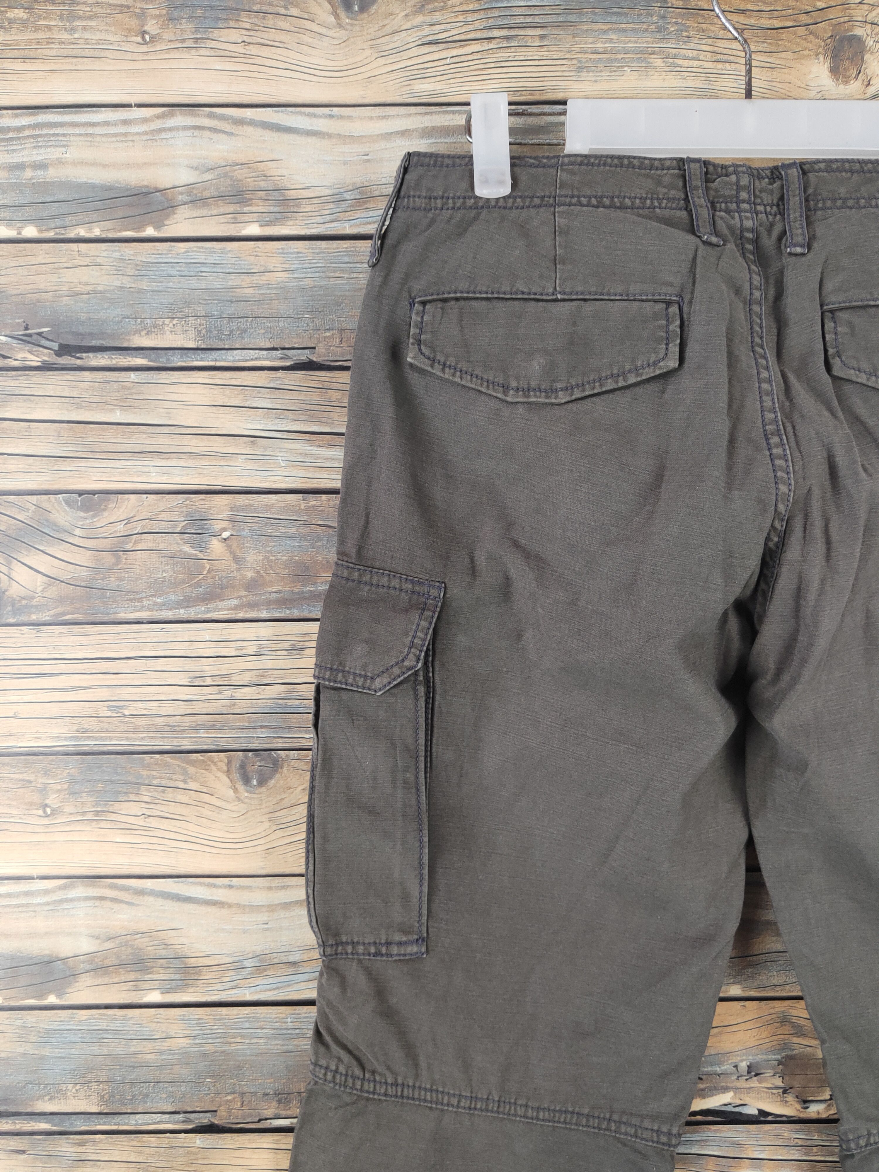 Surplus Research DL Surplus-Blue Way Olive Multipocket Cargo Pants #452 Size US 29 - 8 Thumbnail
