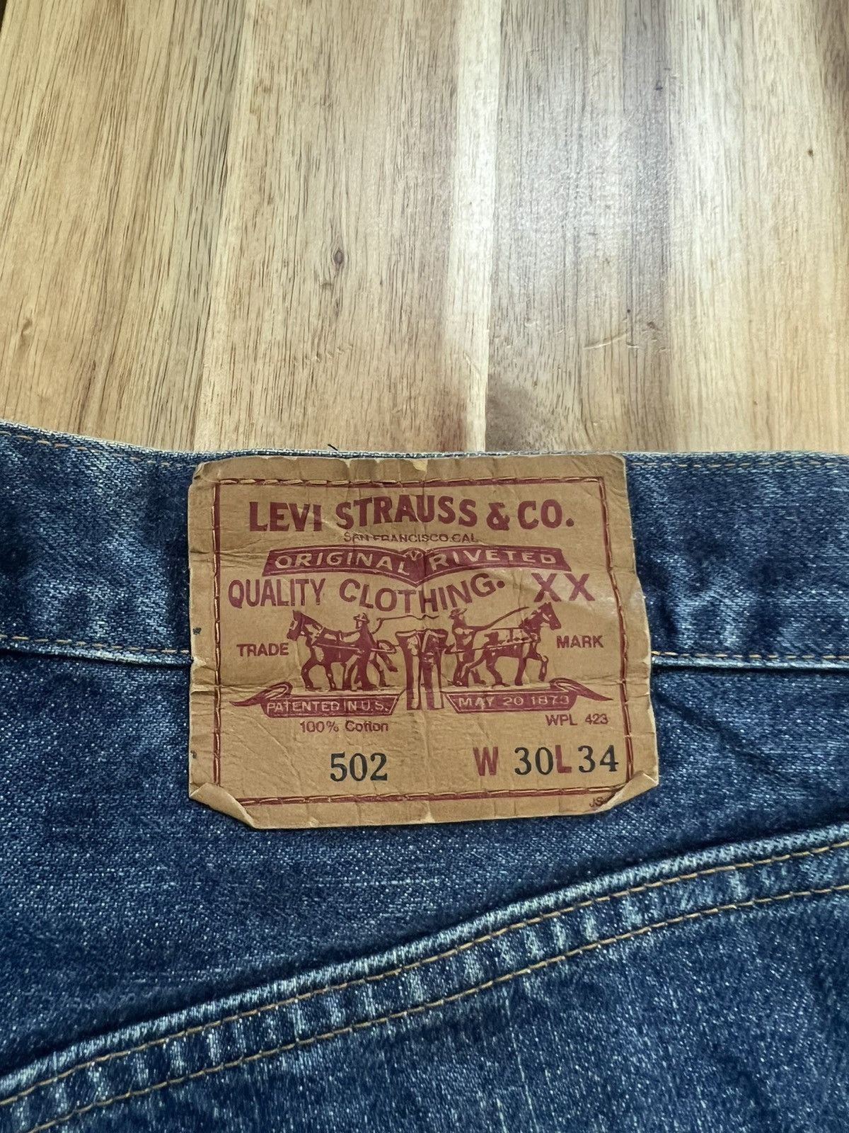 Levi's Vintage Levis 502 Big E Button J22 Denim Jeans Size US 30 / EU 46 - 10 Thumbnail