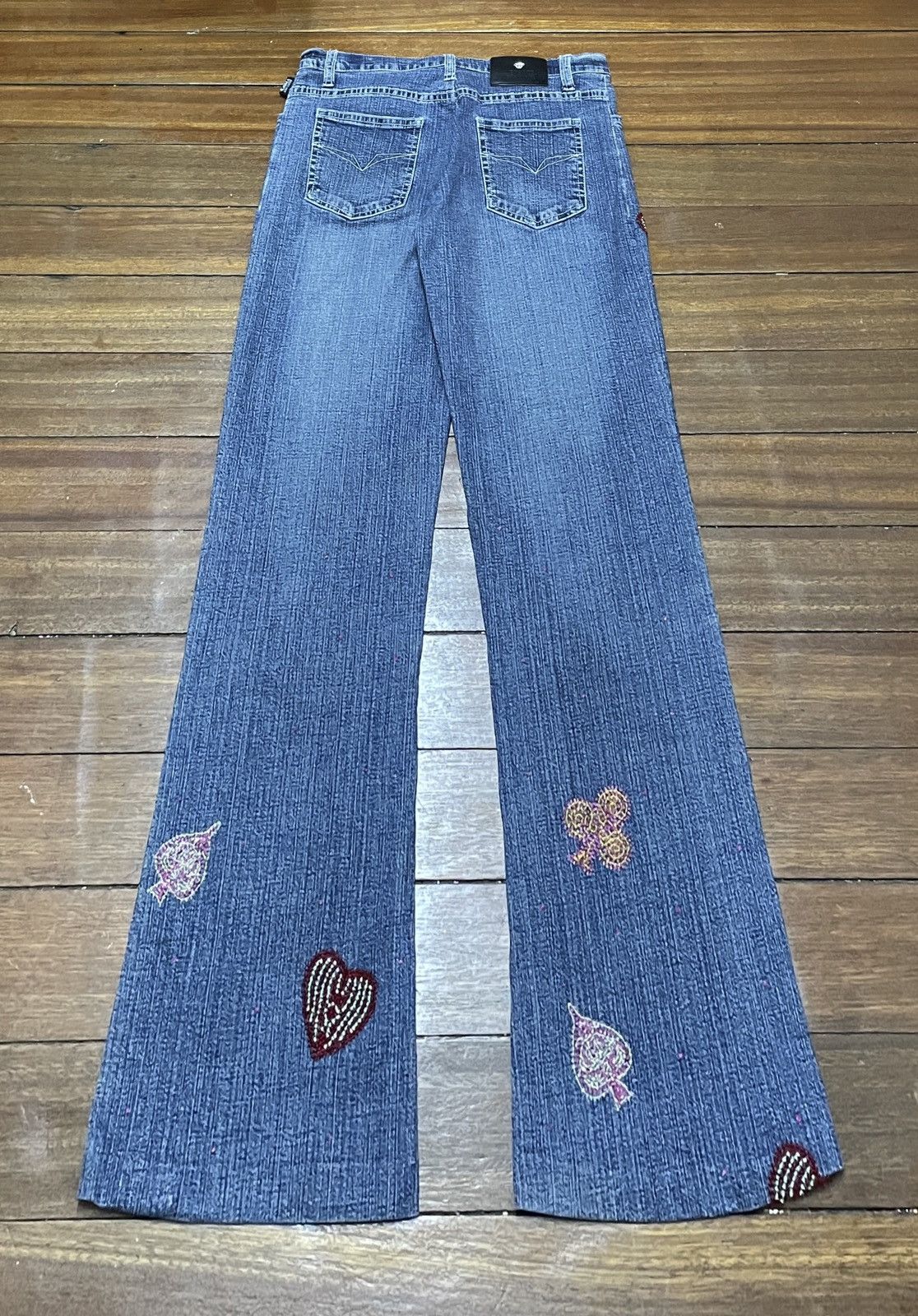 Versace Jeans Couture × Vintage Very Rare Vintage Versace Jeans Couture Flared Jeans 2000s Size US 29 - 2 Thumbnail