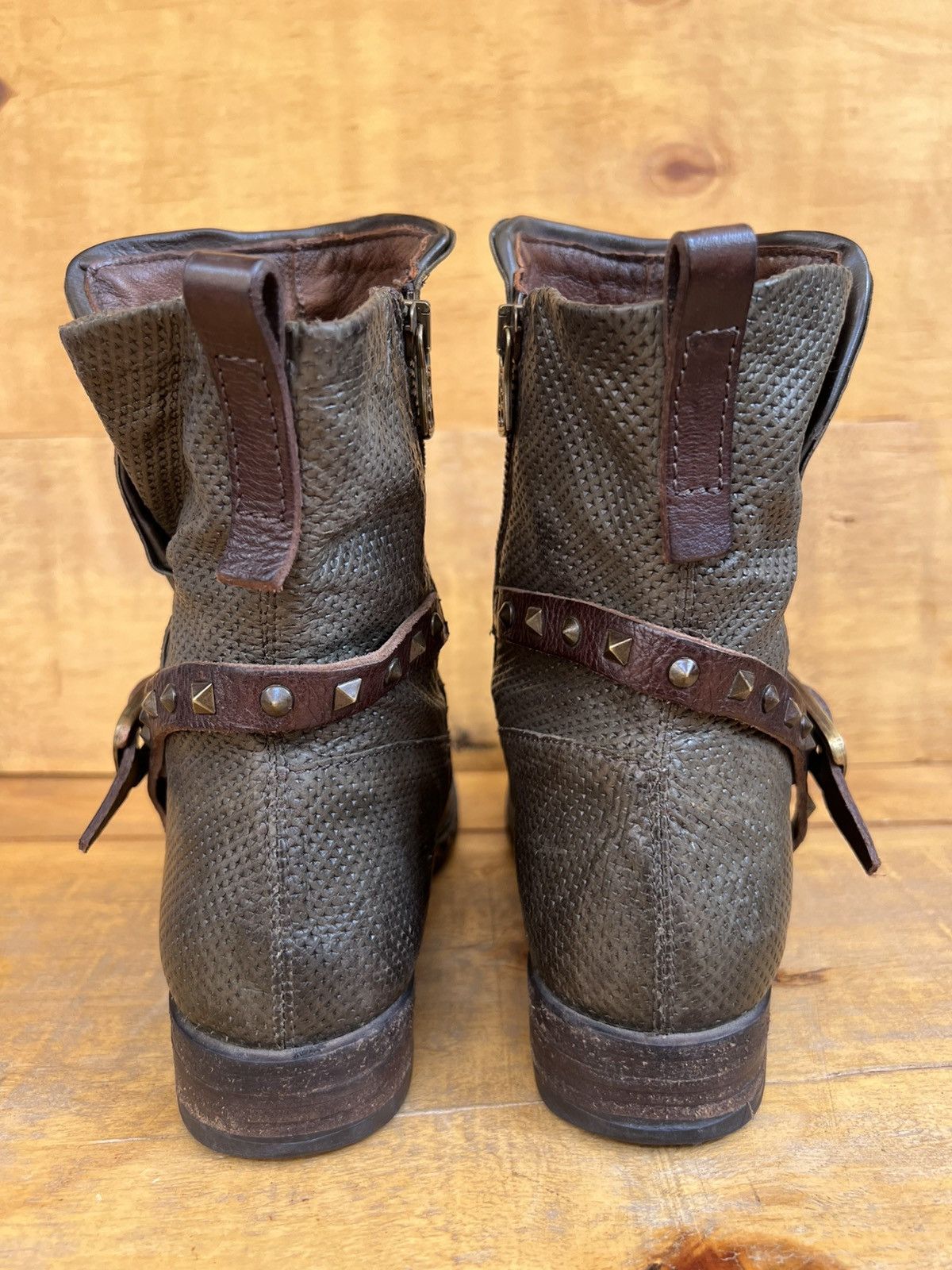 A.S.98 Airstep A.S.98 green leather ankle boots Size US 10 / IT 40 - 8 Thumbnail