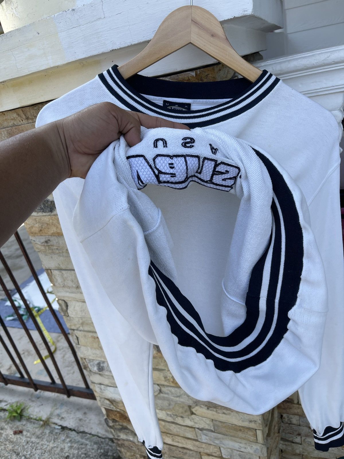 Vans × Vintage Last Drop🔥Vtg VANS Big Spellout Embroidered Logo Sweatshirt Size US L / EU 52-54 / 3 - 10 Thumbnail