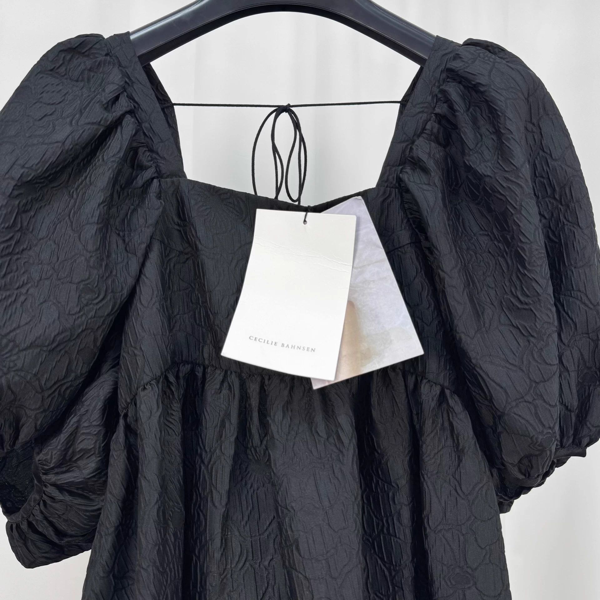 Cecilie Bahnsen Cecilie Bahnsen Jacquard Puff Sleeve Open Back UK8 Dress Size S / US 4 / IT 40 - 3 Thumbnail