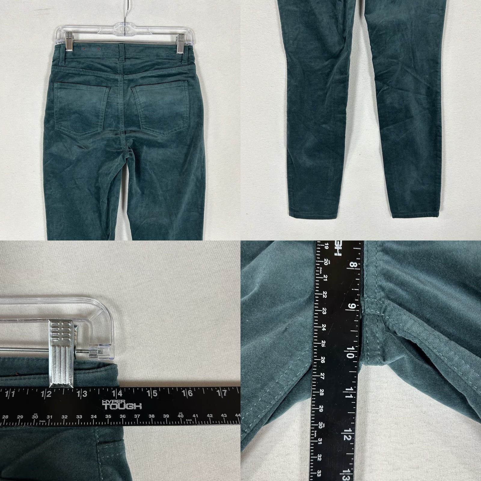 Talbots Talbots Flawless Five Pockets Jegging Pants Womens 0P Green Velour 0P Jeans Skinny Pocketed Modern Classic Slim Rise Mid Petite Size 25" / US 0 / IT 36 - 8 Thumbnail