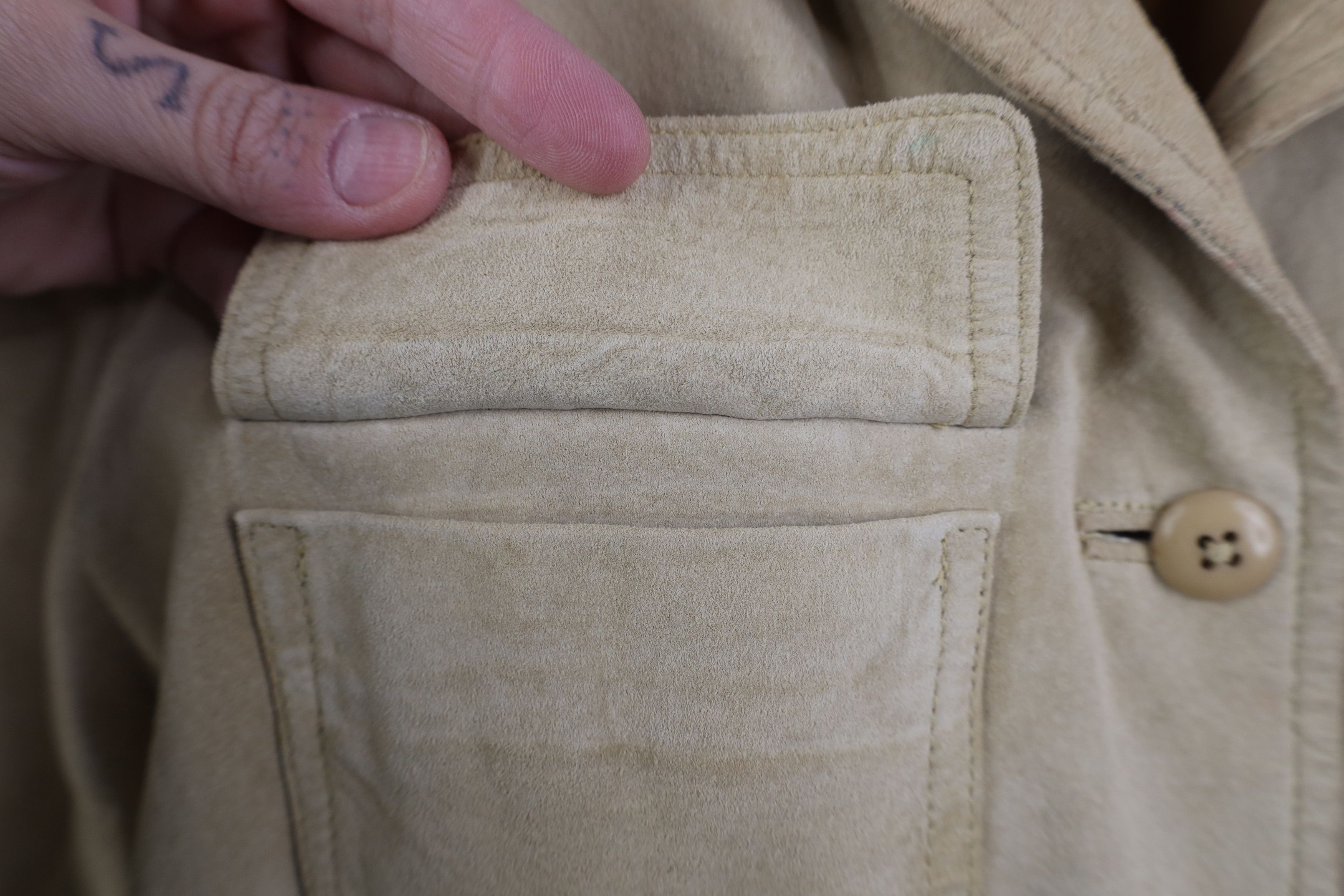Vintage Vintage 90s Streetwear Suede Leather Shirt Jacket Jac Shirt Size XL / US 12-14 / IT 48-50 - 7 Thumbnail