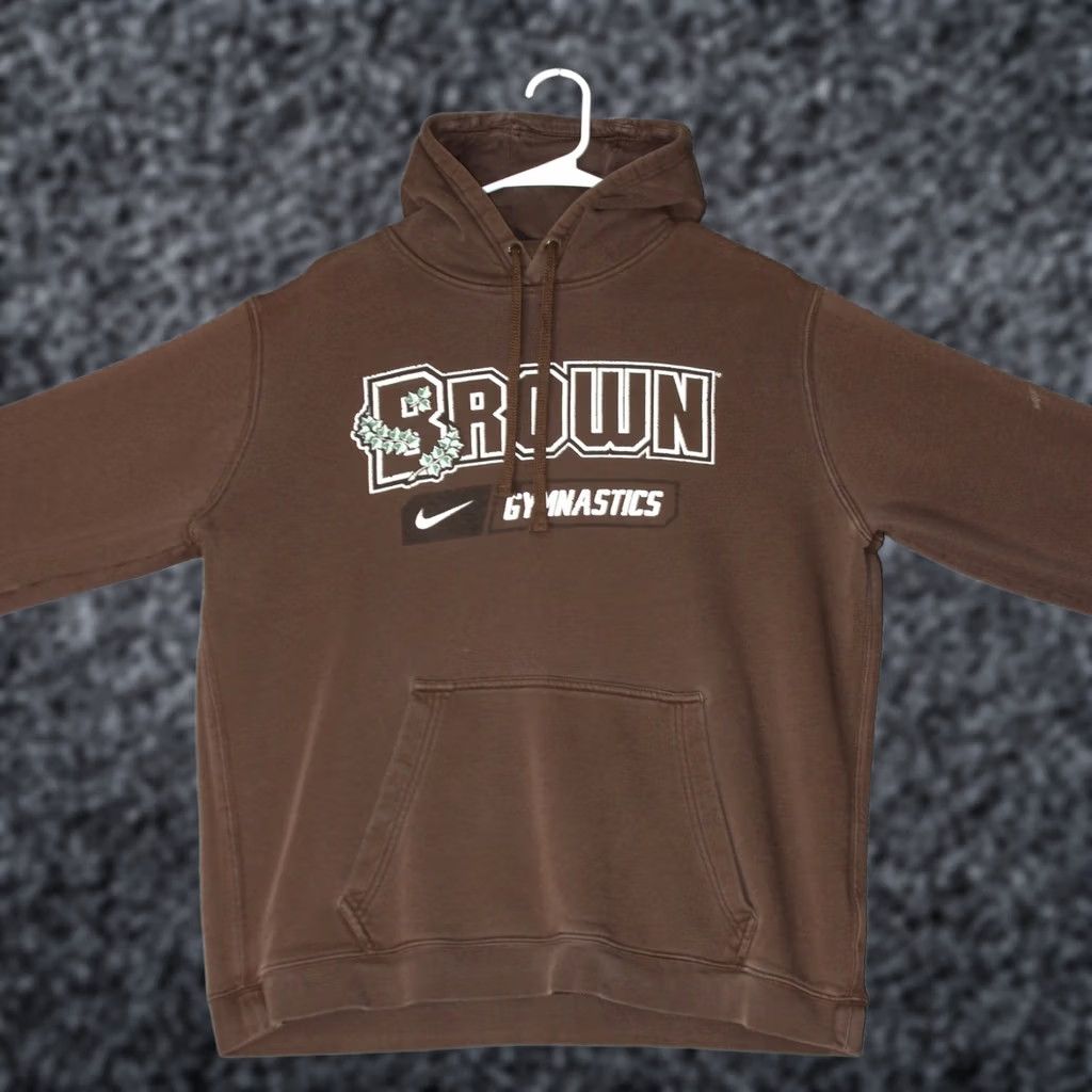 Nike VINTAGE Brown University Gymnastics Nike Hoodie Mens L Brown Ivy League Sportswear Size US L / EU 52-54 / 3 - 1 Thumbnail
