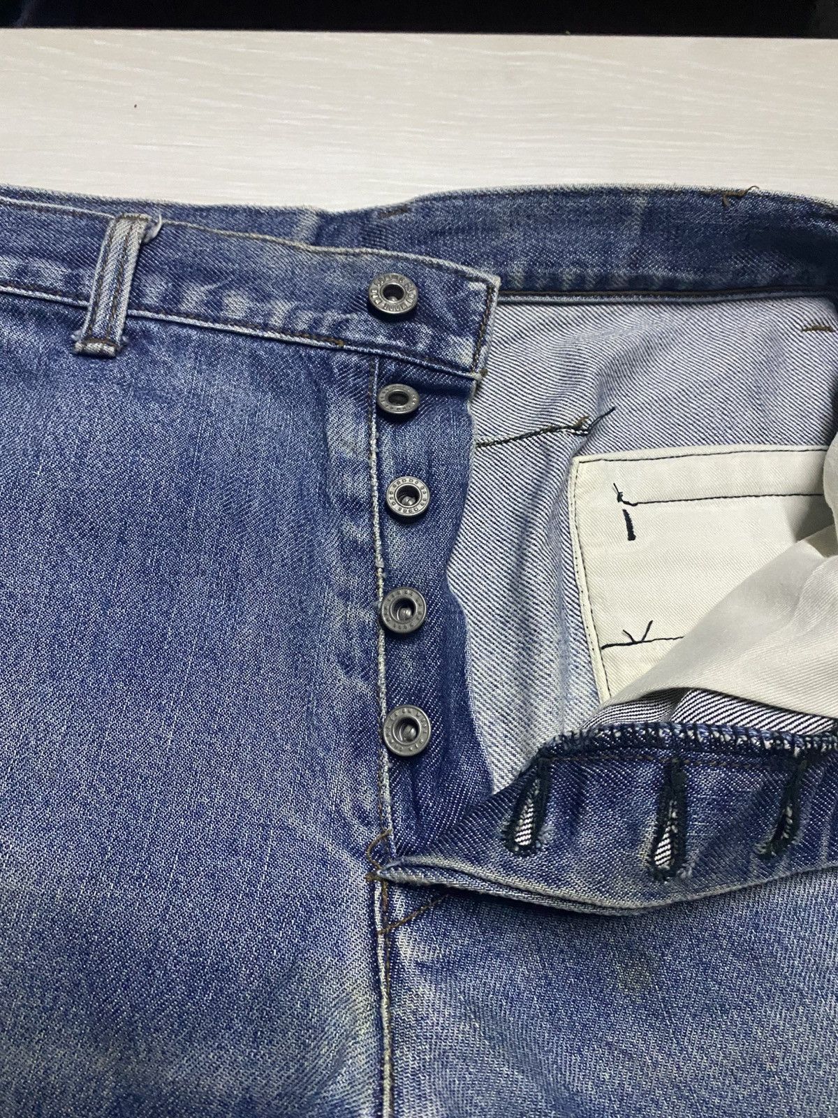 Comme des Garcons Comme Ca du Mode Men Grunge Twist Leg Baggy Jeans Size US 29 - 7 Thumbnail