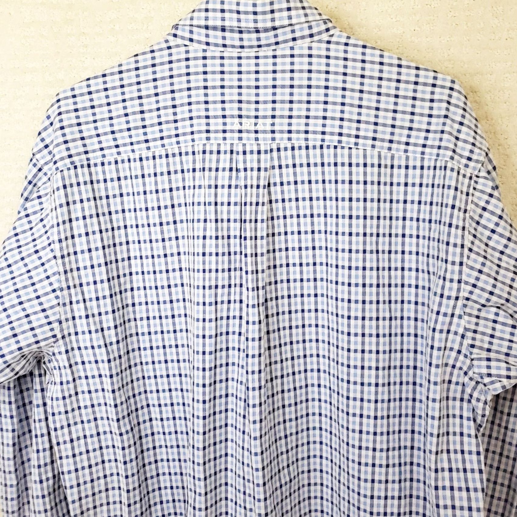 Ariat Ariat Pro Button Up Shirt Men XL Blue Check Long Sleeve Cotton Twill Western Button-Down Size US XL / EU 56 / 4 - 7 Thumbnail