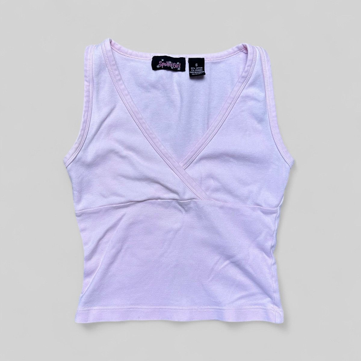 Vintage Light Pink Wrap Crop Top Size S / US 4 / IT 40 - 1 Thumbnail