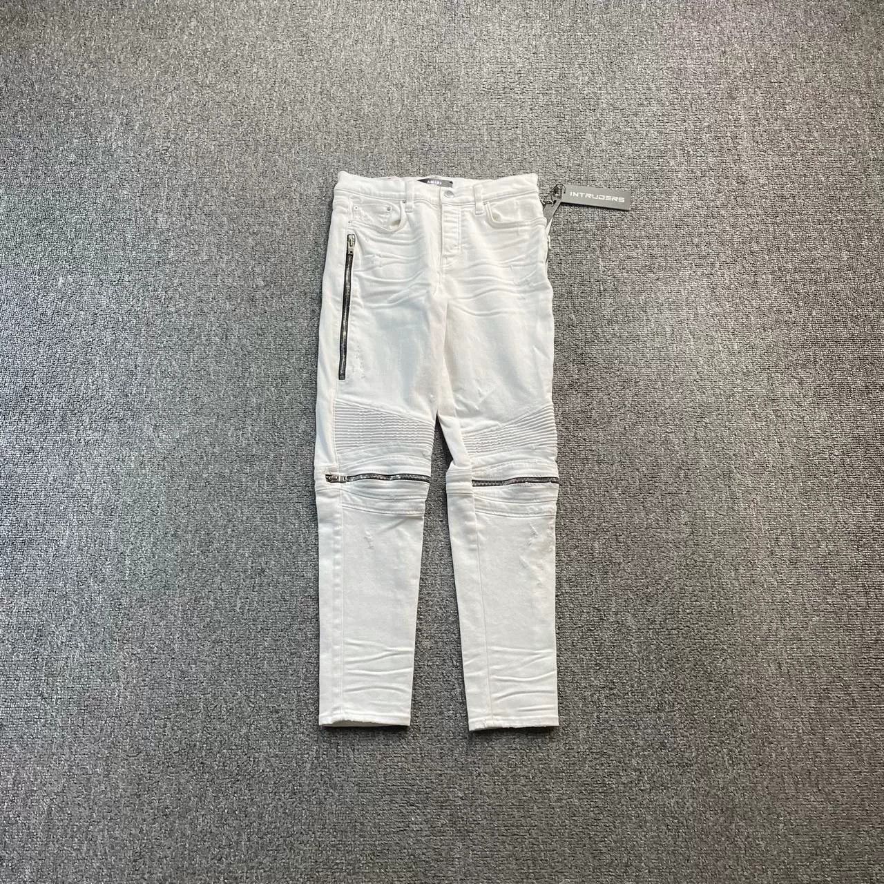 Amiri AMIRI White Zipper Slim Jeans 26 Size 26" / US 2 / IT 38 - 1 Thumbnail