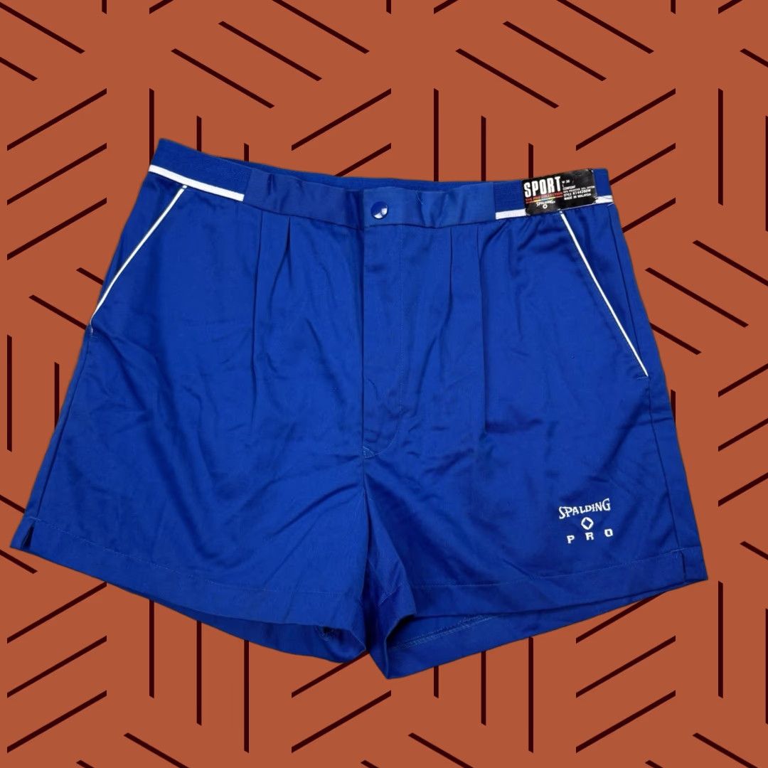 Spalding VINTAGE SPALDING PRO COACHES GYM SHORTS TENNIS BLUE HIGH CUT 3" 36 Size US 36 / EU 52 - 1 Thumbnail
