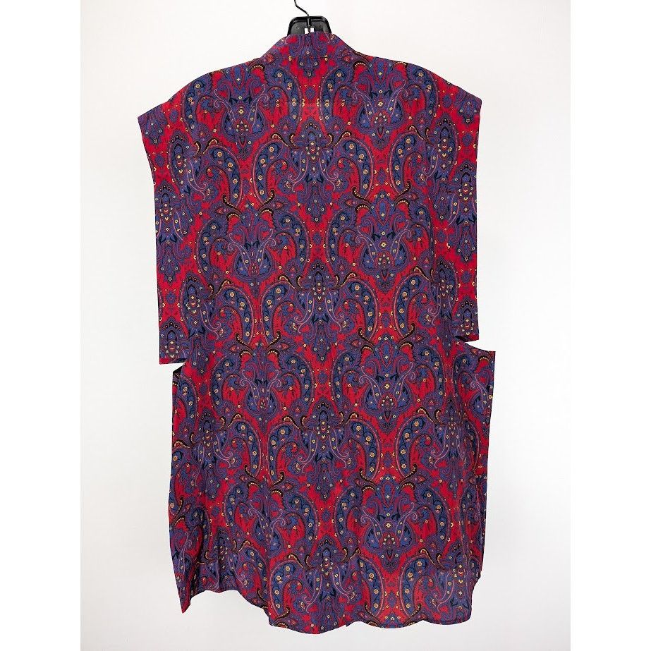 Saint Laurent Paris o1rshd1 Chemise Sans Manches Silk Sleeveless Shirt in Blue Size US L / EU 52-54 / 3 - 13 Thumbnail