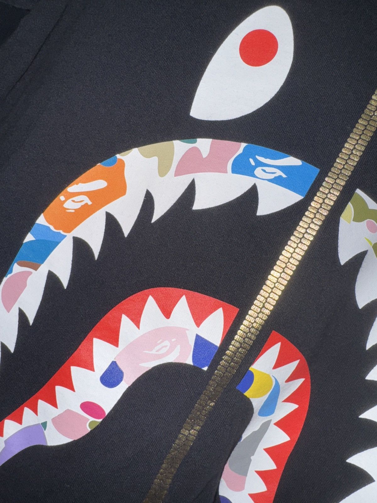 Bape Bape shark head logo short sleeve black tee Size XXS / US 00 / IT 34 - 3 Thumbnail