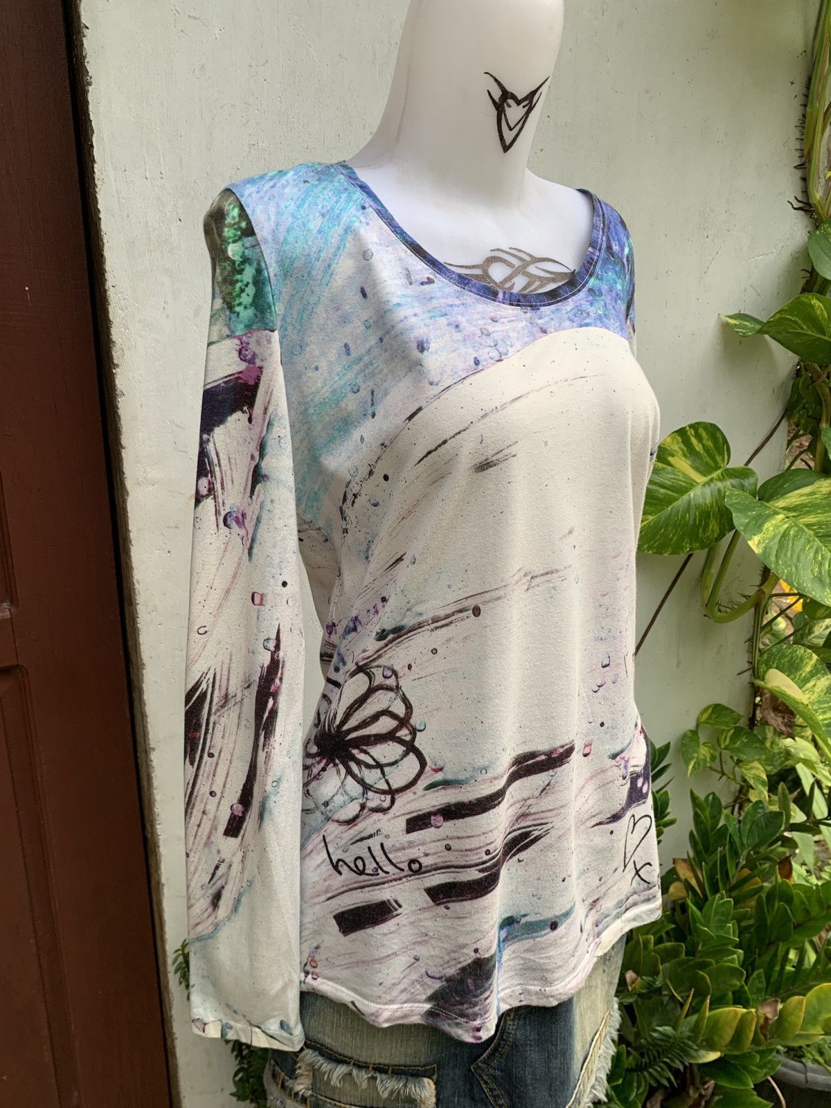Paul Smith Paul+ by Paul Smith Abstract Water Drop Art Graphic Top Size L / US 10 / IT 46 - 2 Thumbnail