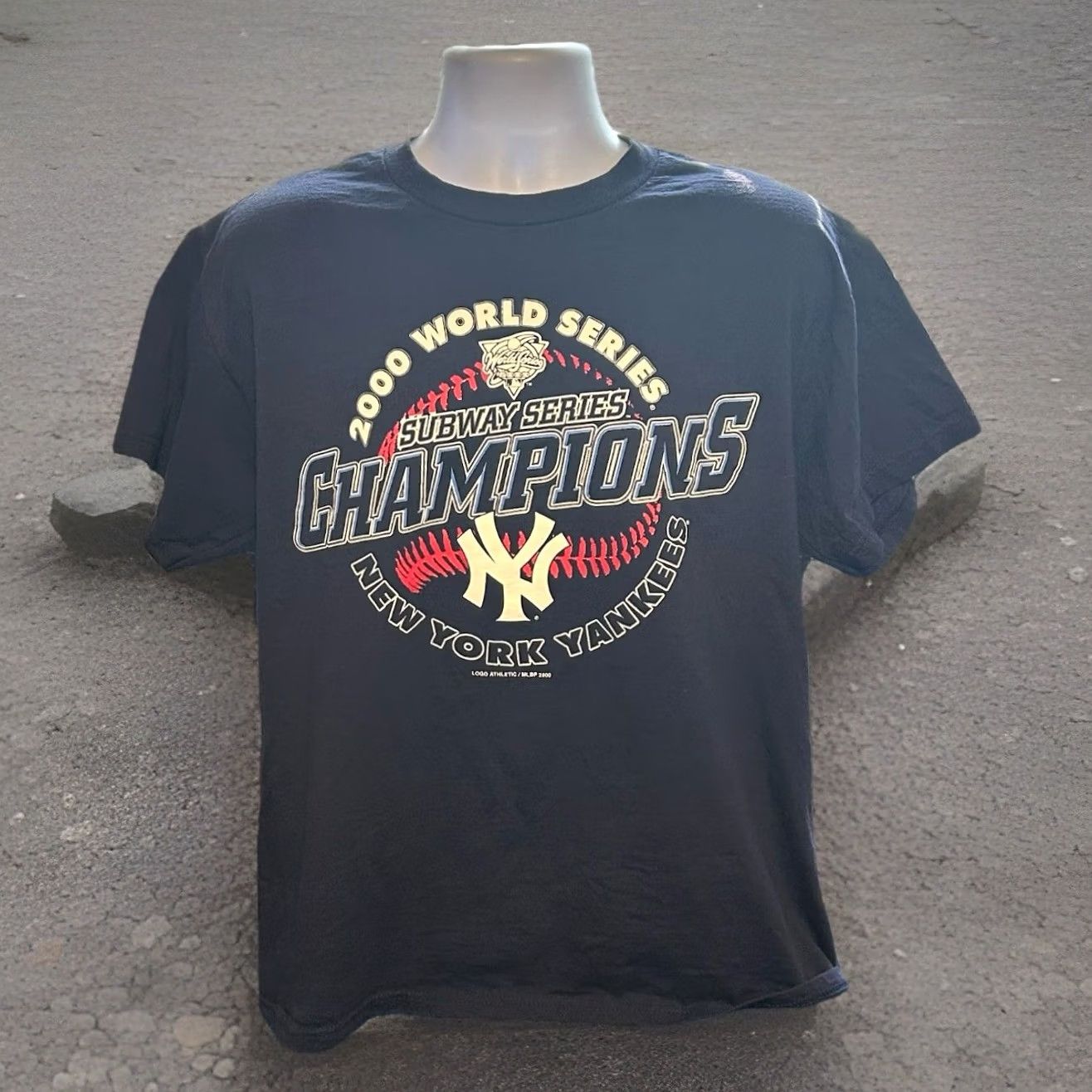 Logo Athletic VTG New York Yankees 2000 World Series Championship Shirt Men Large Navy Blue Size US L / EU 52-54 / 3 - 7 Thumbnail