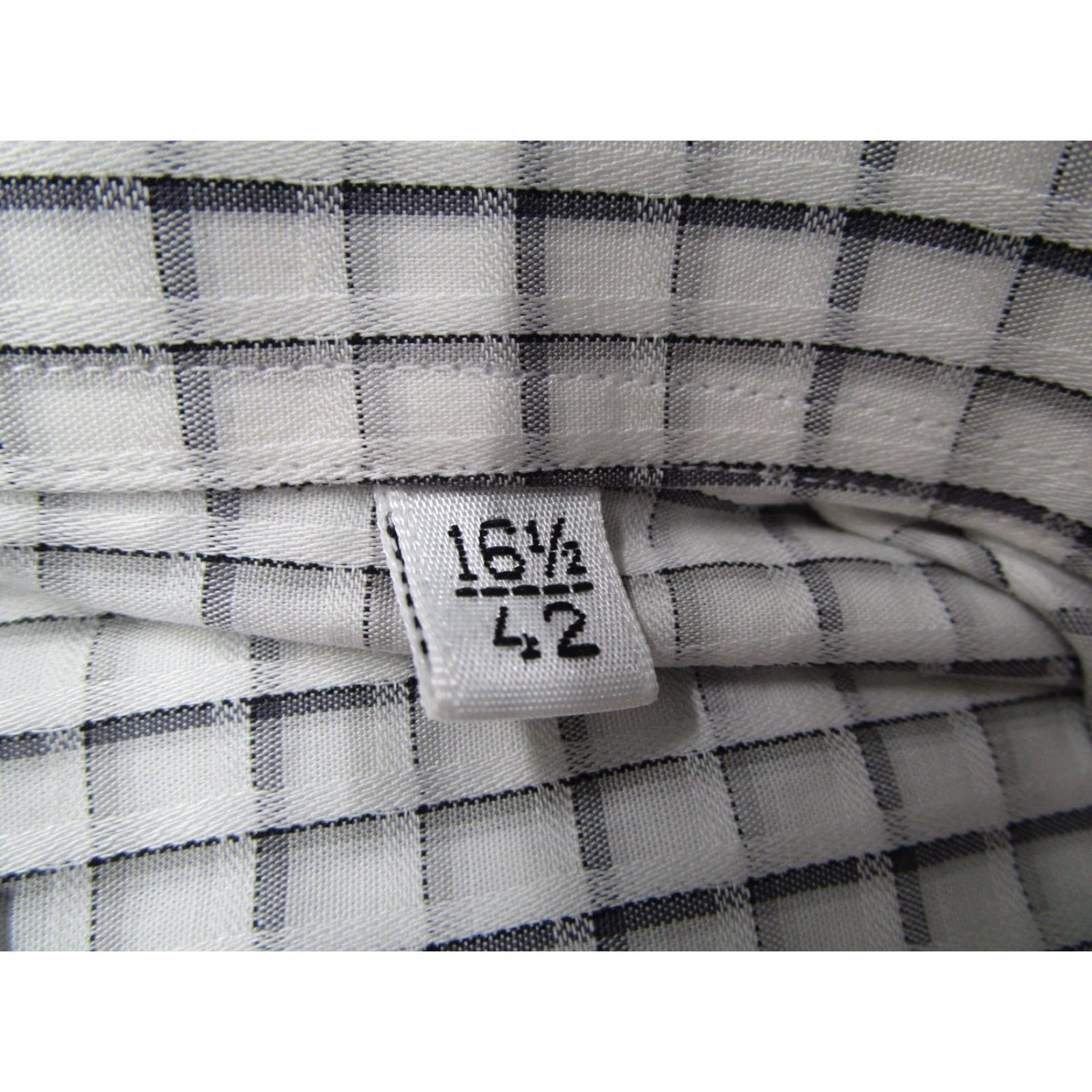 Versace VINTAGE Versace COLLECTION Shirt Mens White Check Long Sleeve Button Up 42 16.5 Size US XL / EU 56 / 4 - 4 Thumbnail