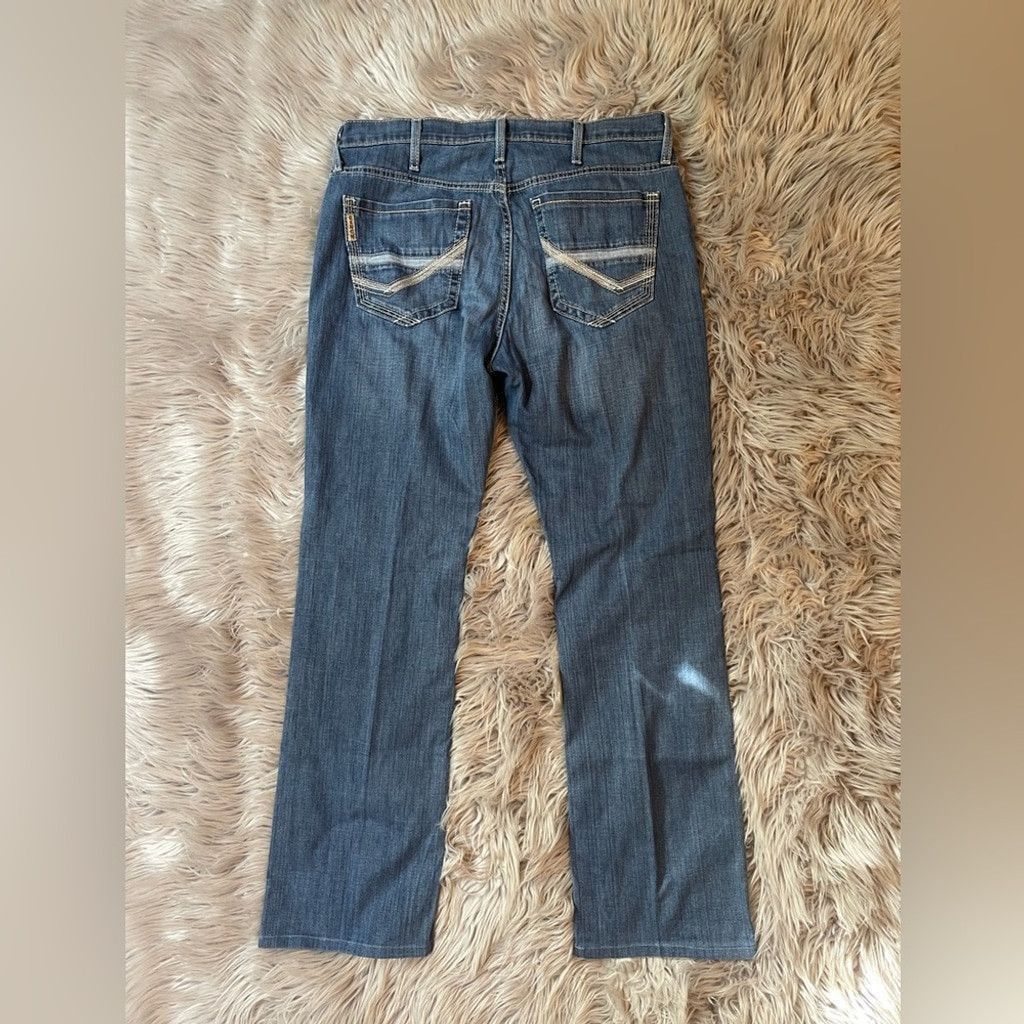CINCH Cinch Blue Straight Jeans w/ Vtg Inspired Distressing 35x32 Size US 35 - 2 Thumbnail