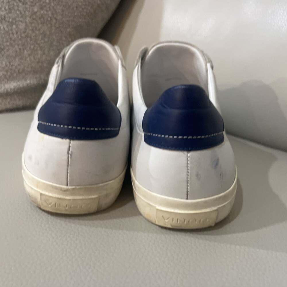 Vince Vince Size 12 White/Navy Colorblock Leather AS IS Men's Sho Size US 12 / EU 45 - 4 Thumbnail