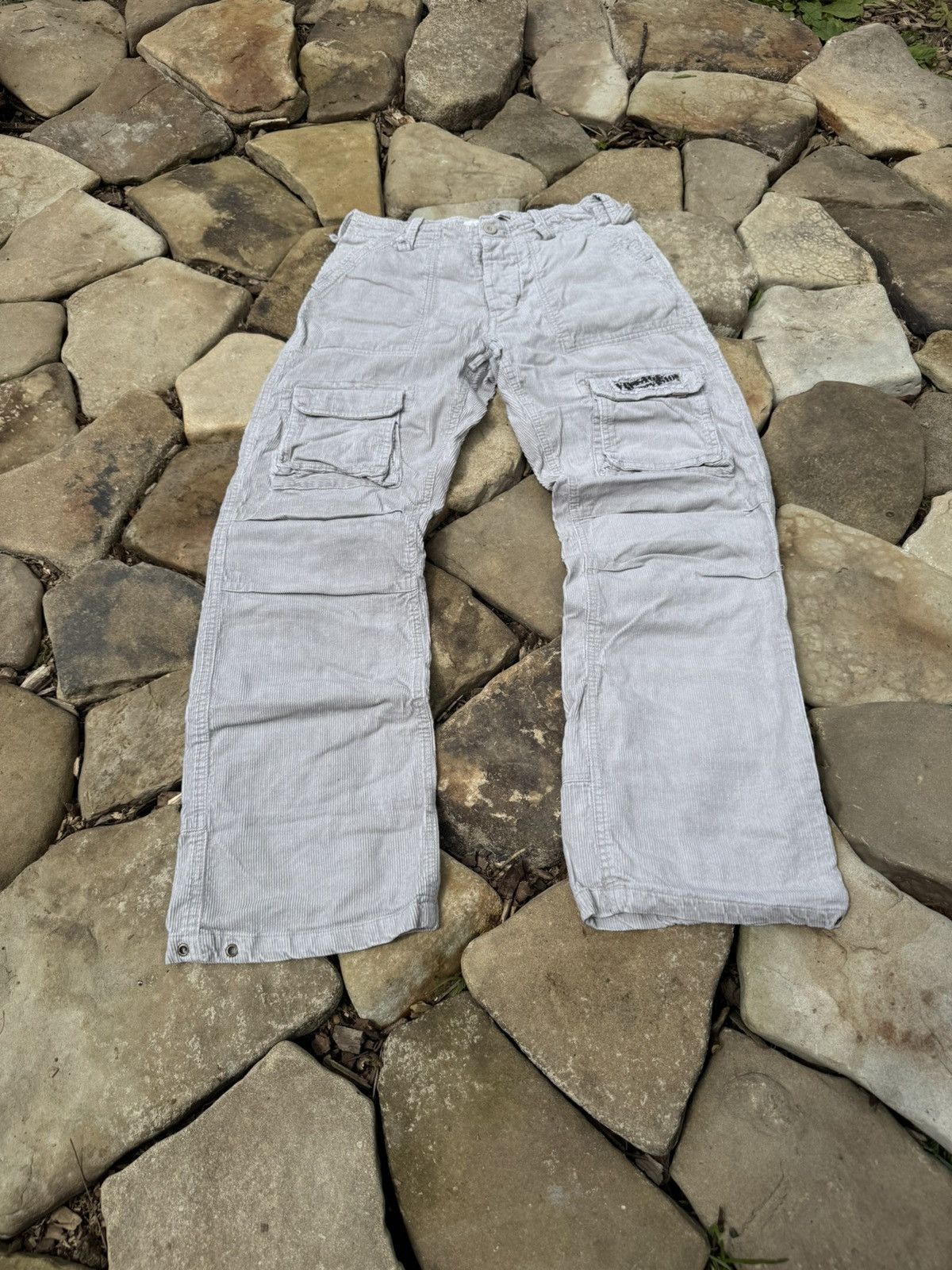 Vintage Vintage Fishbone Cargo Corduroy Pants Size US 30 / EU 46 - 1 Thumbnail