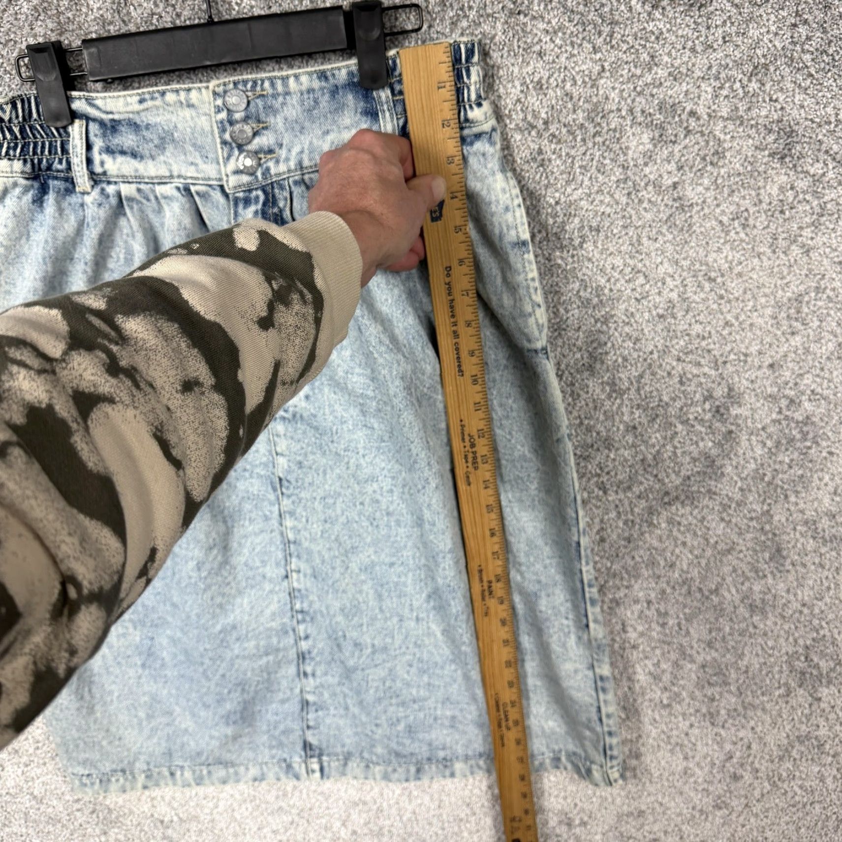 Vintage VINTAGE Gitano Denim Midi Skirt 10 Blue High Rise Elastic Waist Pockets 80s 90s Retro Size 32" / US 10 / IT 46 - 3 Thumbnail