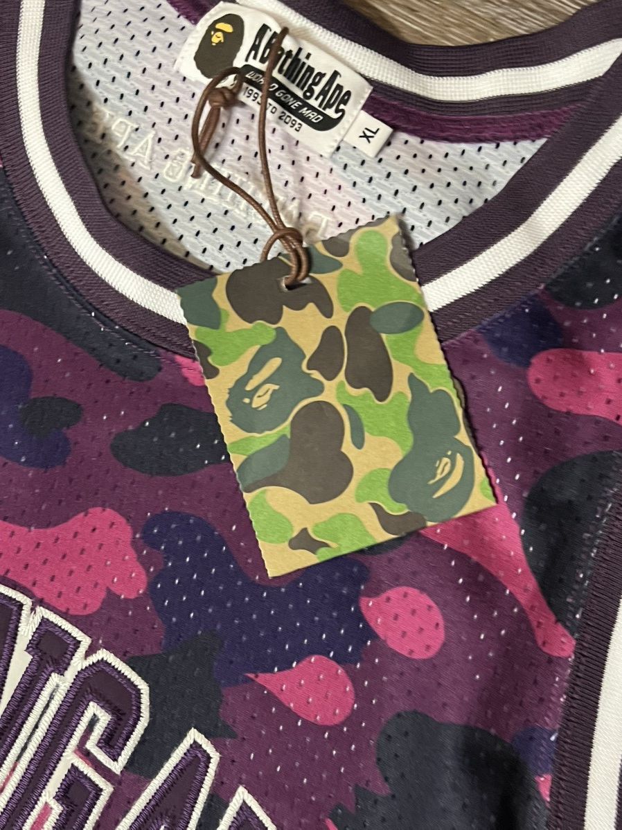 Bape A Bathing Ape Purple ABC Camo Jersey New With Tags Size US XL / EU 56 / 4 - 6 Thumbnail