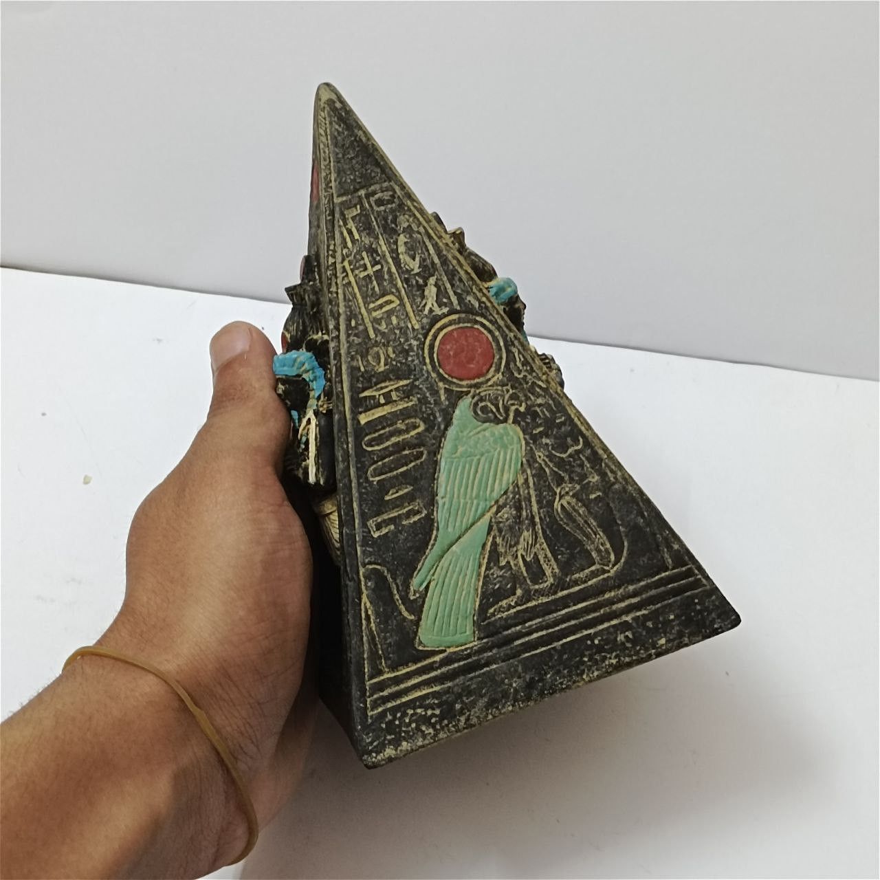 Handmade Osiris & Nefertari Statue Egyptian Pharaonic Pyramid Decor Size ONE SIZE - 2 Thumbnail
