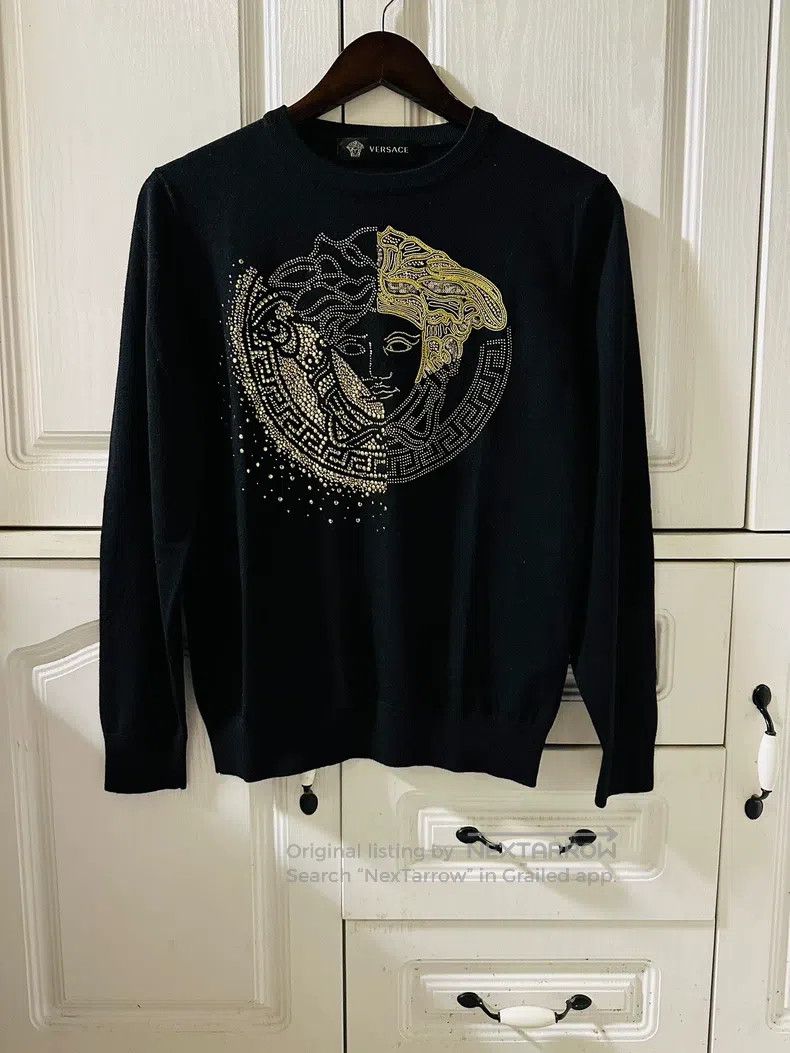 Versace Versace Gold thread embroidered Medusa cardigan Size M / US 6-8 / IT 42-44 - 1 Thumbnail