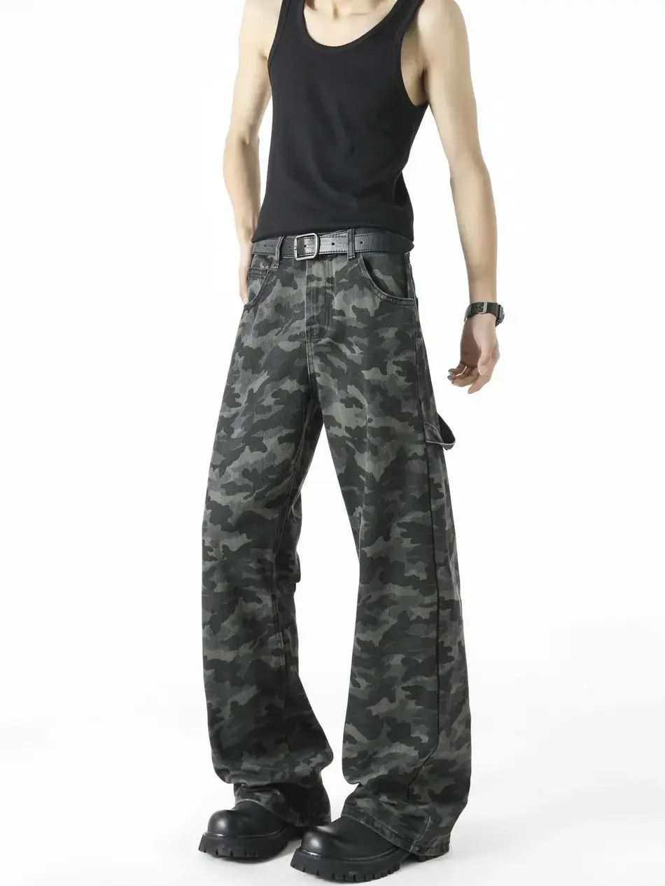 Japanese Brand Retro loose camouflage wide leg jeans Size US 32 / EU 48 - 1 Thumbnail