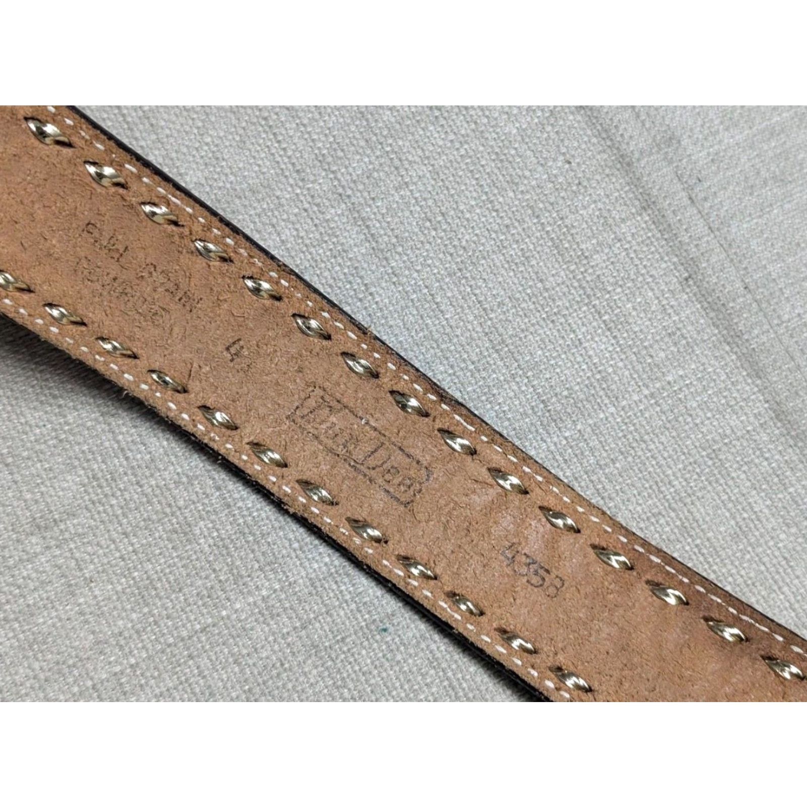 Vintage VINTAGE western belt Tooled PUDGE belt 42 brown leather Cowhide Handmade Men Western Belt Size 42 - 6 Thumbnail