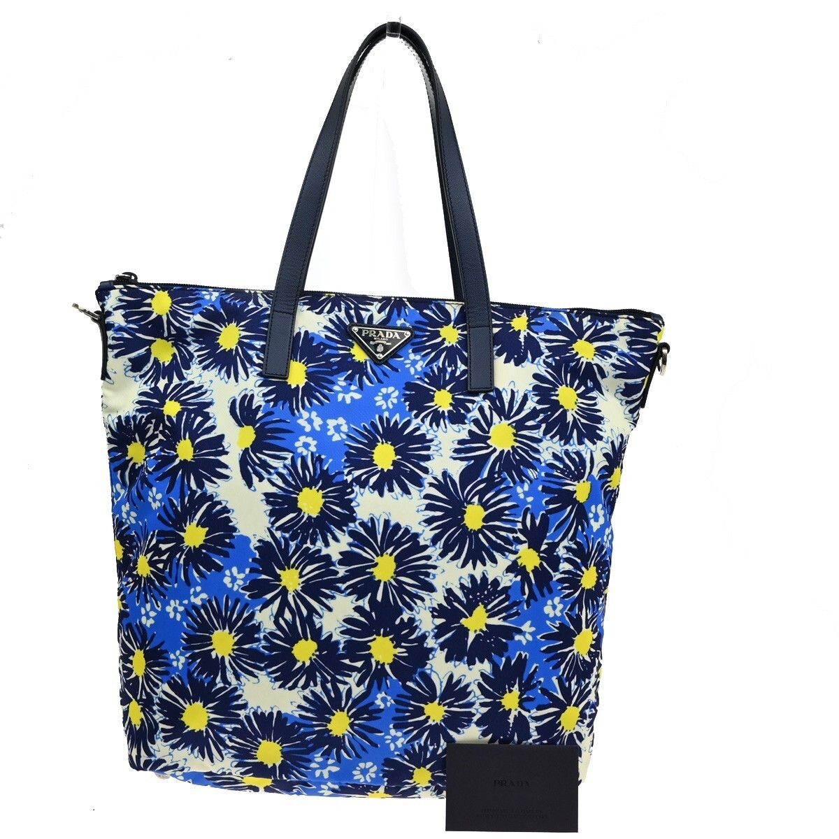 Prada Prada Convertible Tote Printed Tessuto with Saffiano Size ONE SIZE - 1 Thumbnail