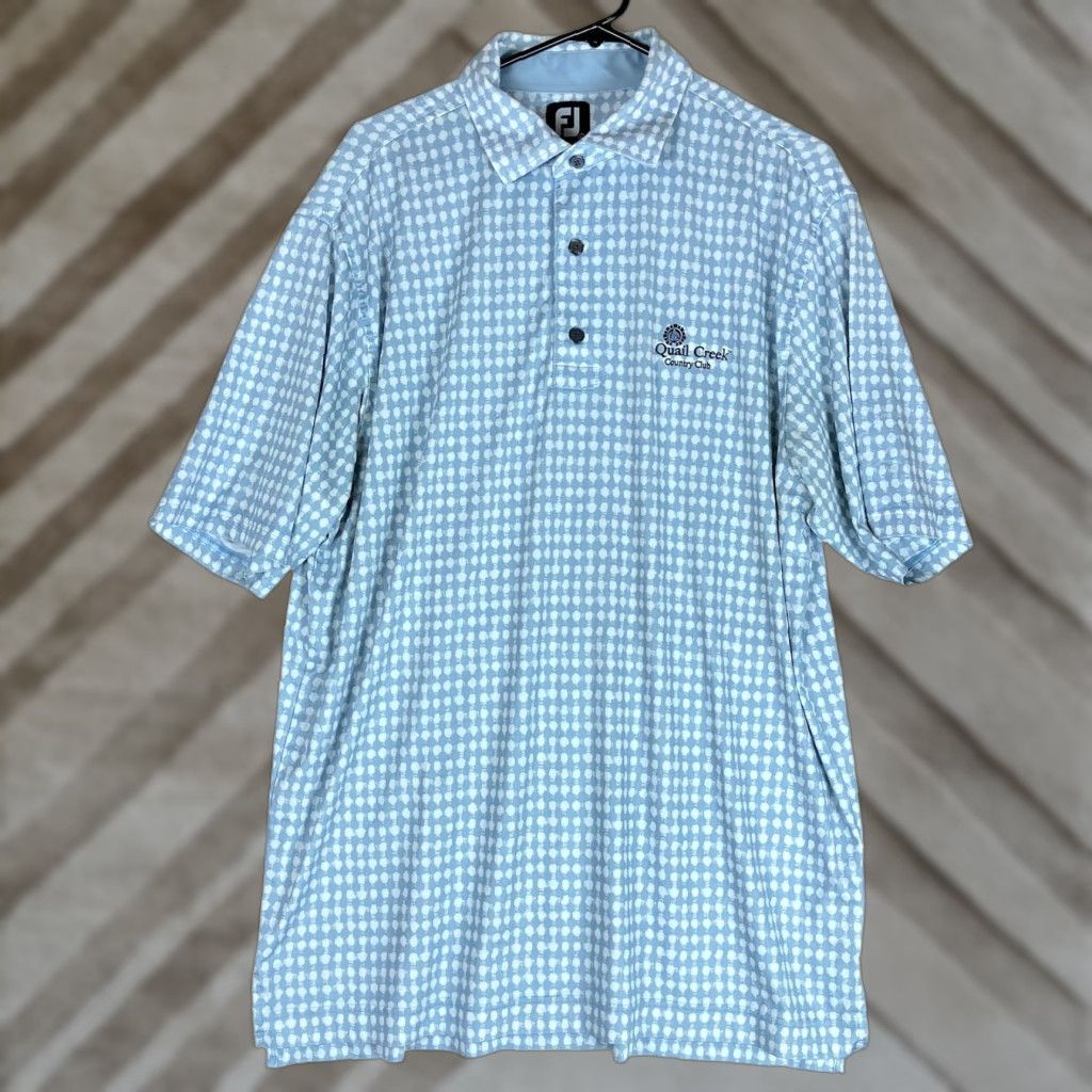 Footjoy FootJoy Polo Shirt Mens Blue White Quail Creek Short Sleeve Athletic Stretch L Size US L / EU 52-54 / 3 - 1 Thumbnail
