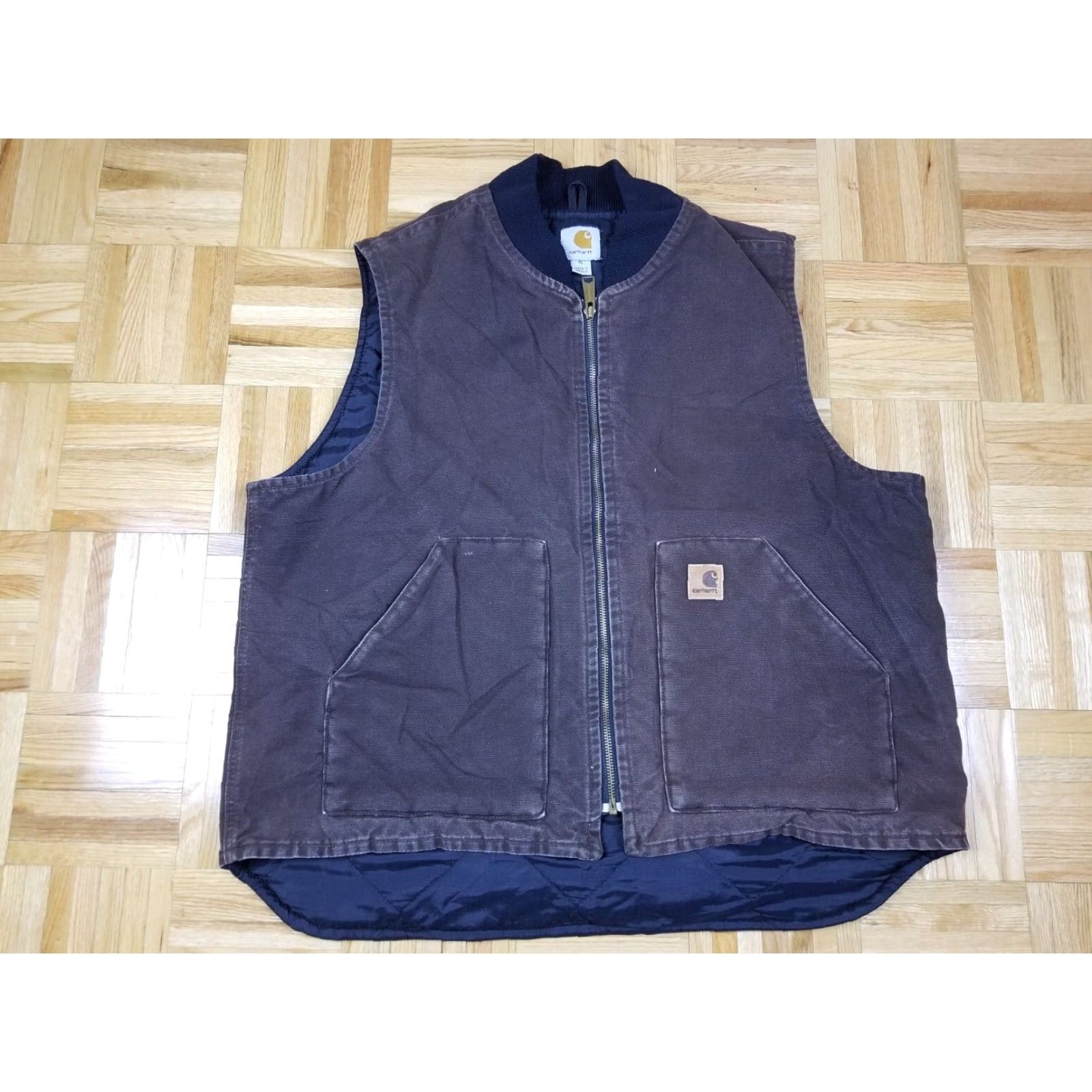 Champion VINTAGE CARHARTT BROWN DUCK QUILT LINED VEST JACKET SZ XLARGE Size US L / EU 52-54 / 3 - 2 Thumbnail