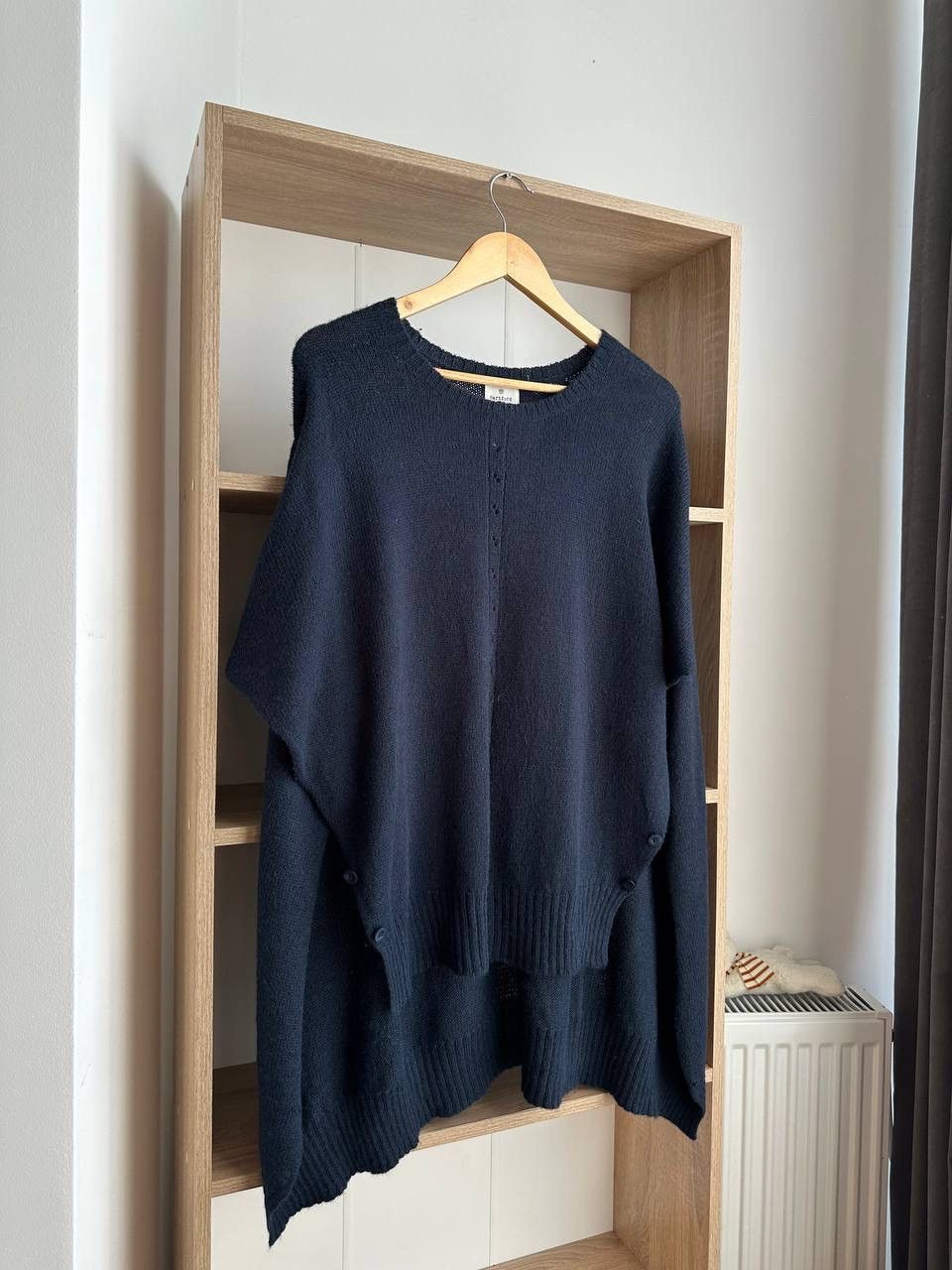Japanese Brand × Vintage Vintage Hartford Wool Blue Poncho Sweater Size US M / EU 48-50 / 2 - 12 Thumbnail