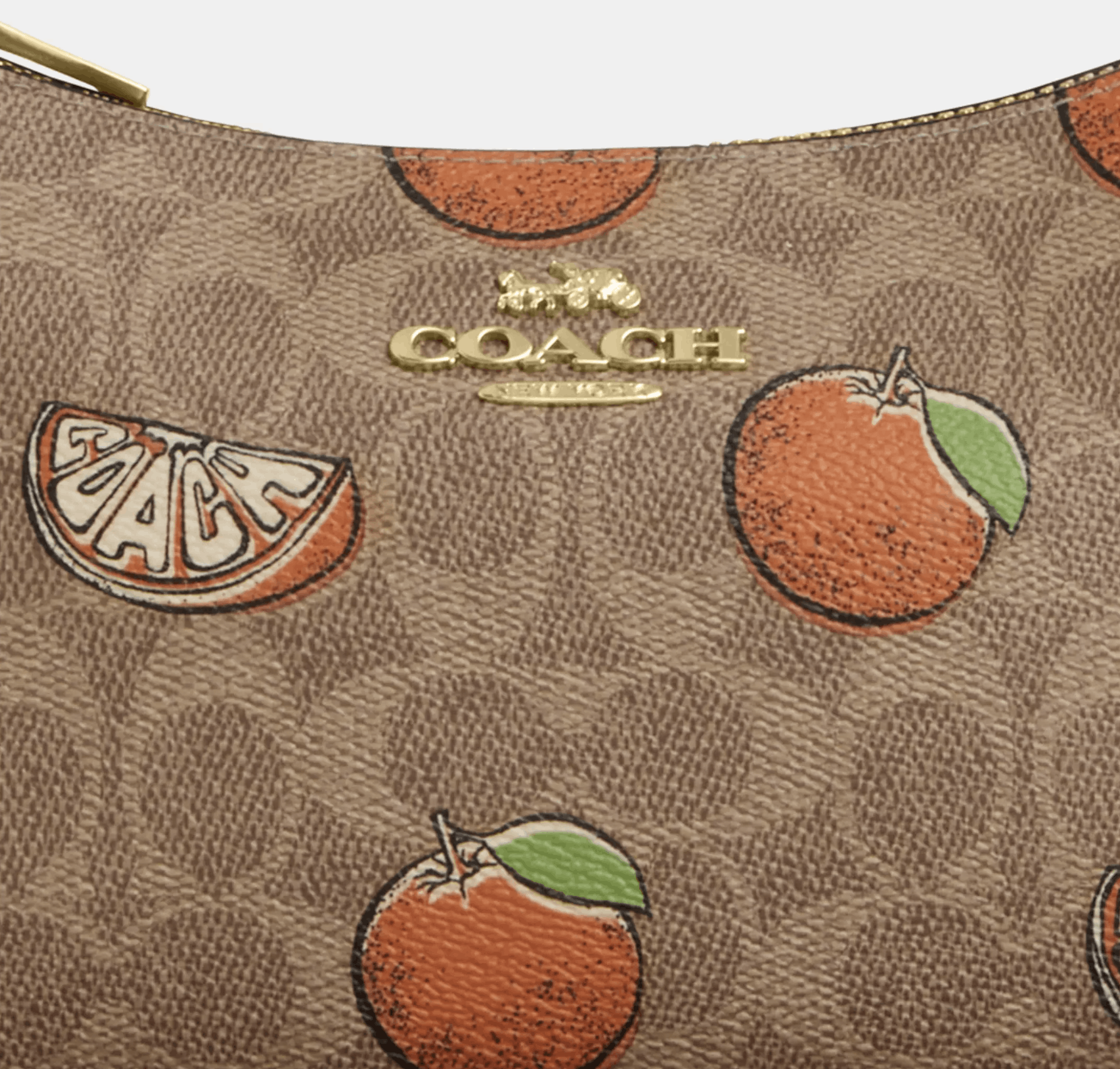 Coach Teri Shoulder Bag In Signature With Orange Print CAL80 Size ONE SIZE - 12 Thumbnail