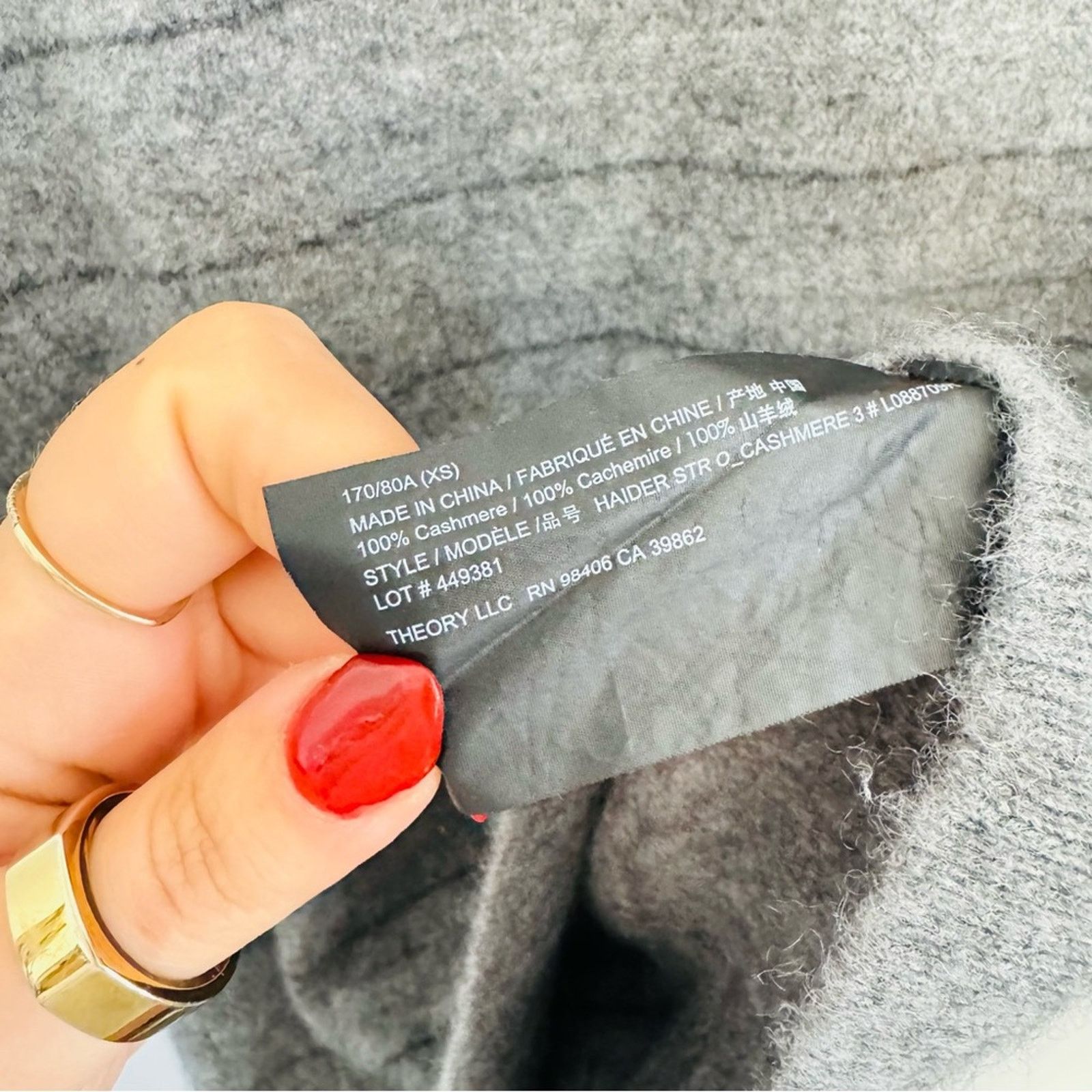 Theory THEORY Dark Light Gray Grey Cashmere $365 Pullover Sweater Size XS / US 0-2 / IT 36-38 - 8 Thumbnail