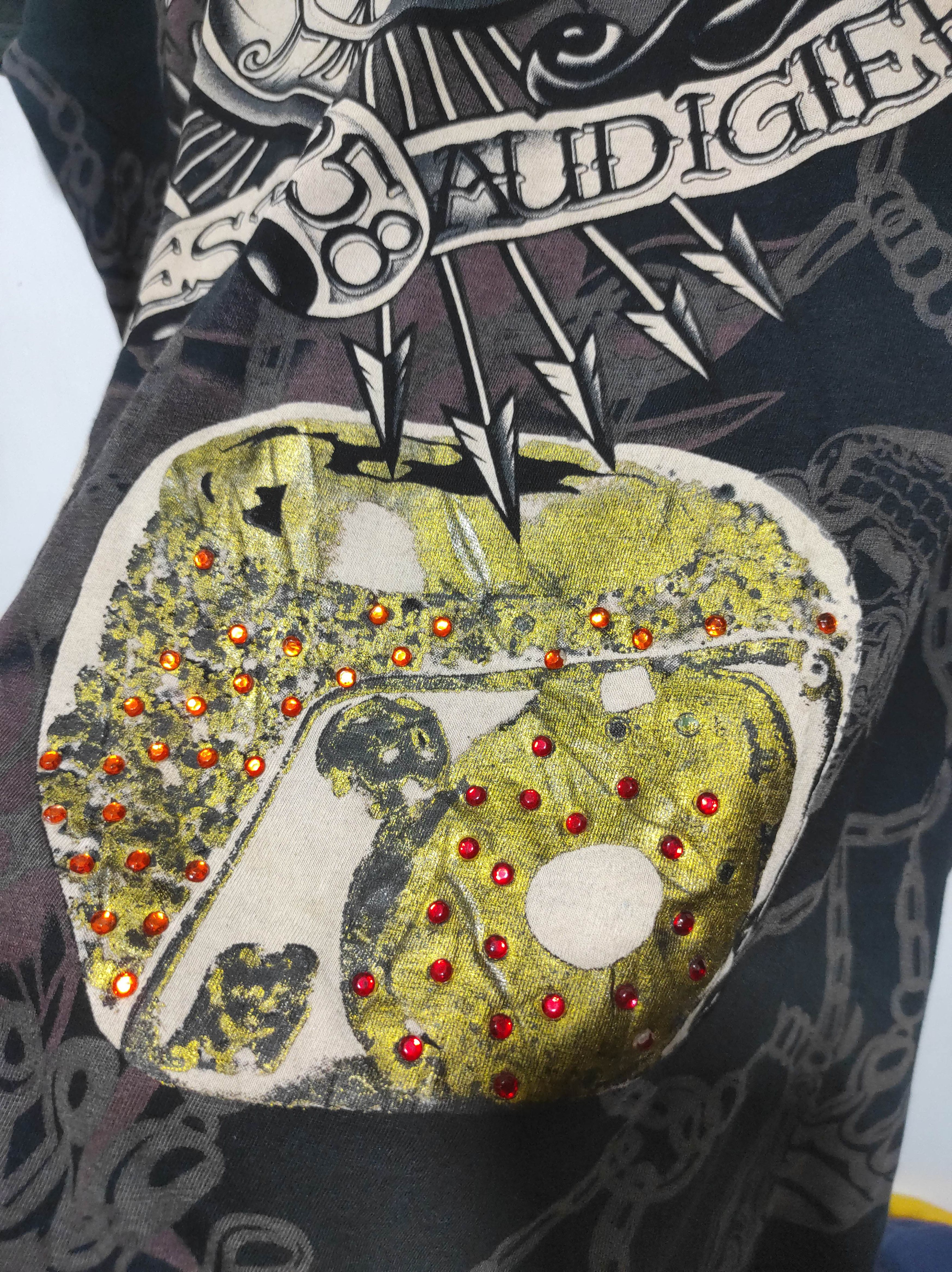 Christian Audigier Christian Audigier Skull Tee Shirt Size US XL / EU 56 / 4 - 8 Thumbnail