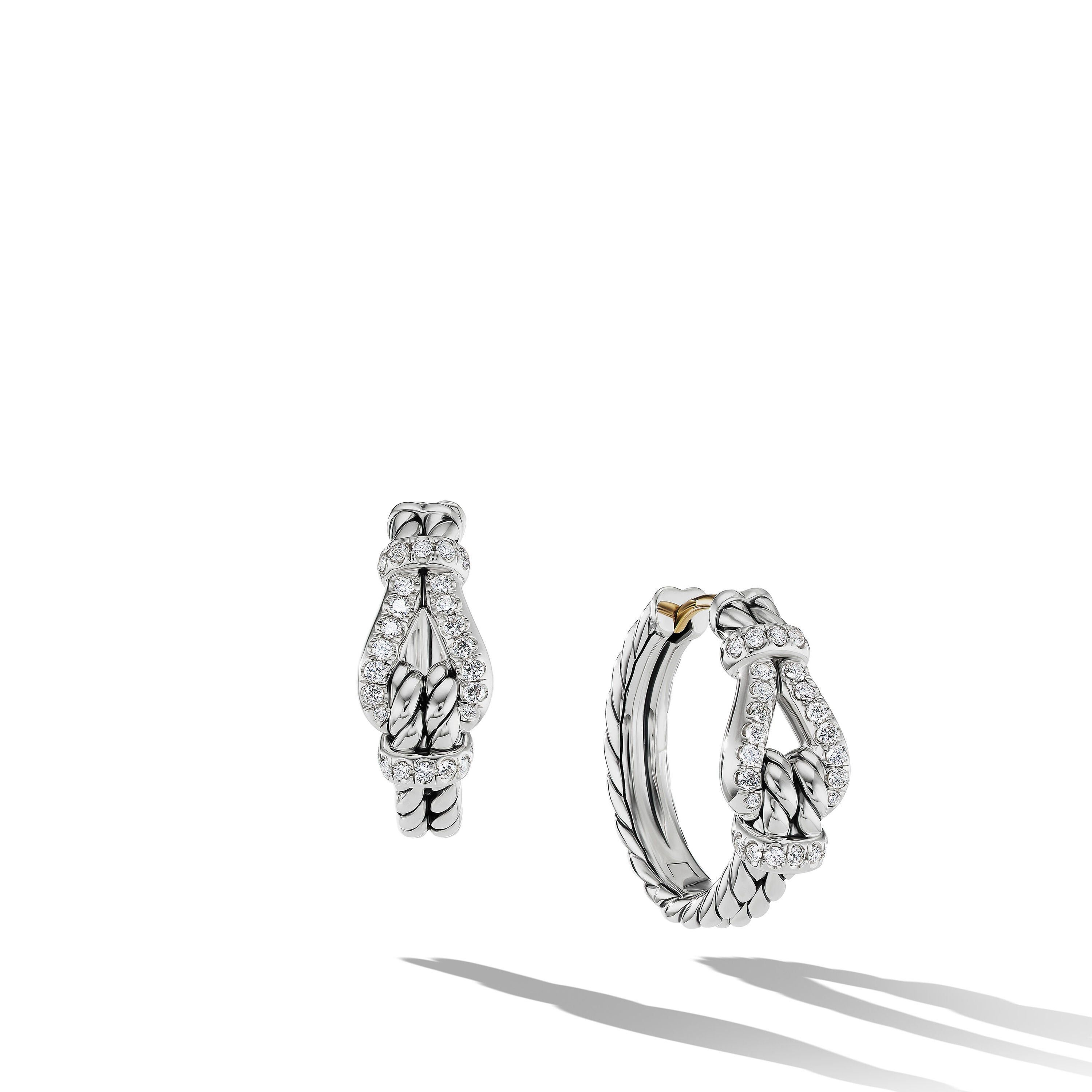 David Yurman o1w1db10525 E17618D Earrings in Sterling Silver with Diamond Size ONE SIZE - 1 Thumbnail