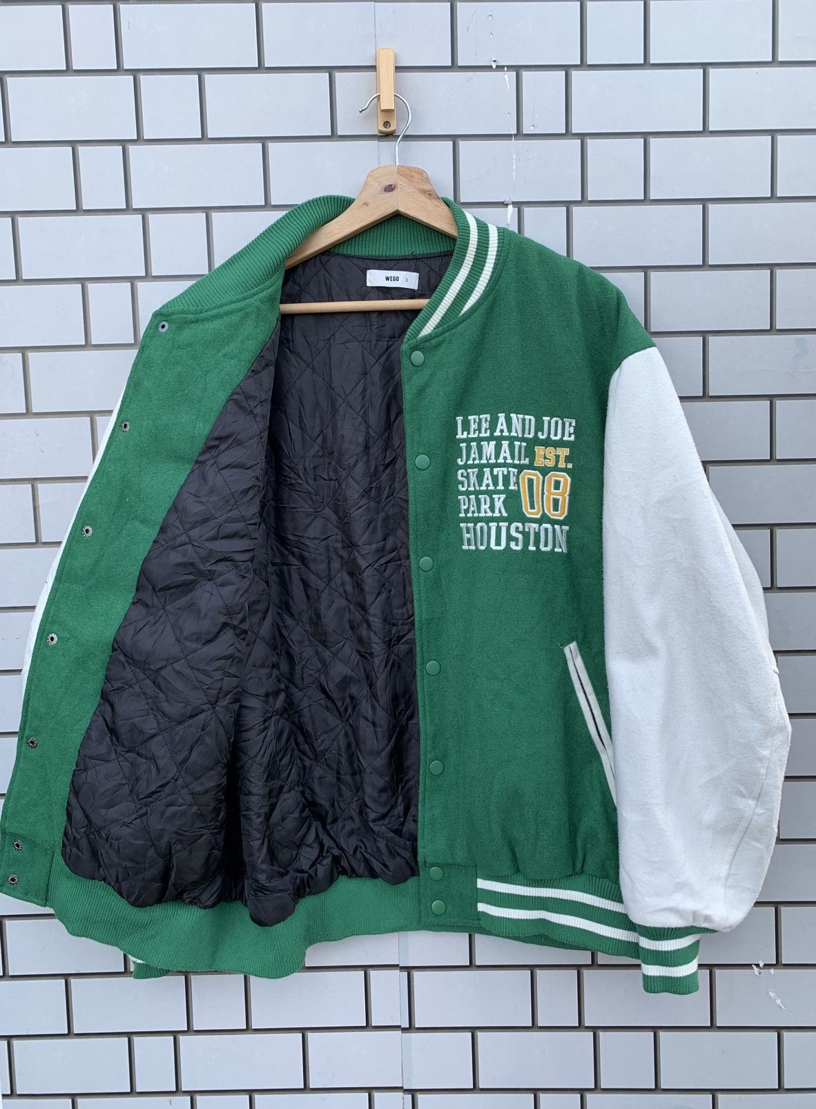 Japanese Brand Japanese Brand Wego Houston Varsity Jacket Size US L / EU 52-54 / 3 - 3 Thumbnail
